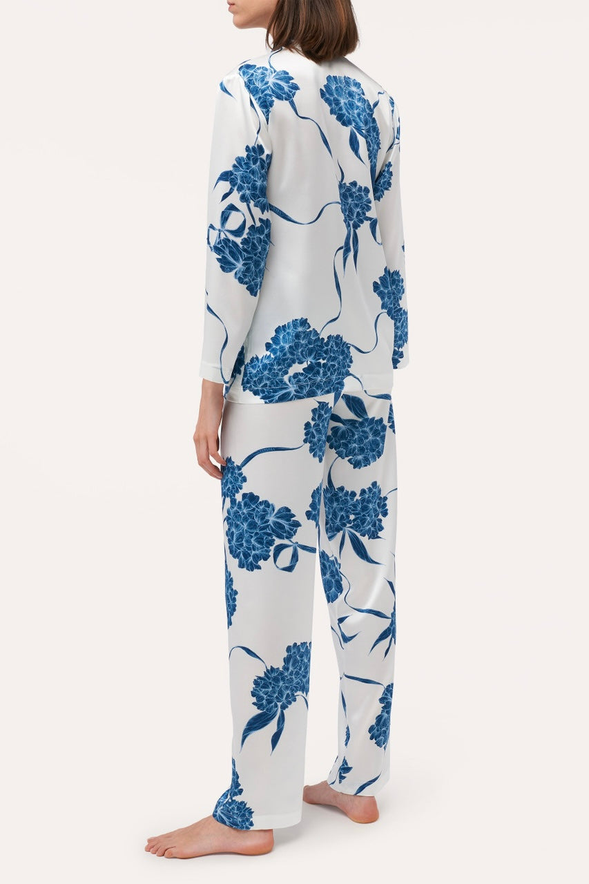 BELLS & BIRDS | Hydrangea Bloom Pyjamas Pants Set (Blue)