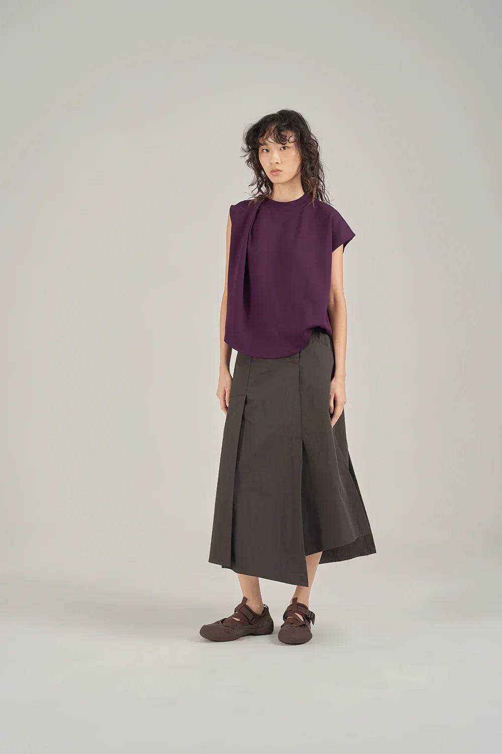 SABRINAGOH | Arleth Knit Top | Black Currant