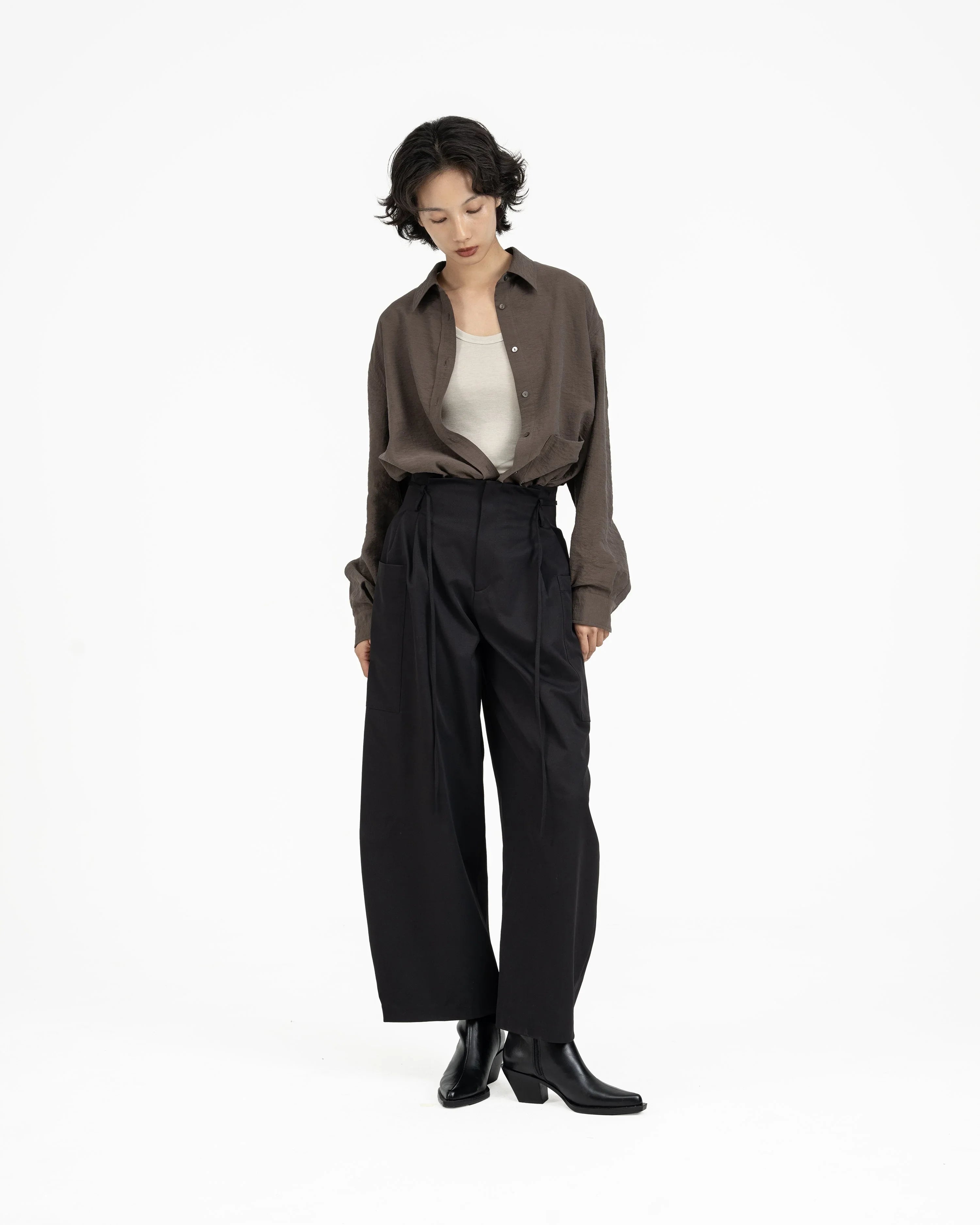 GRAYE | SOLOTEX® Barrel-Leg Trousers - Black