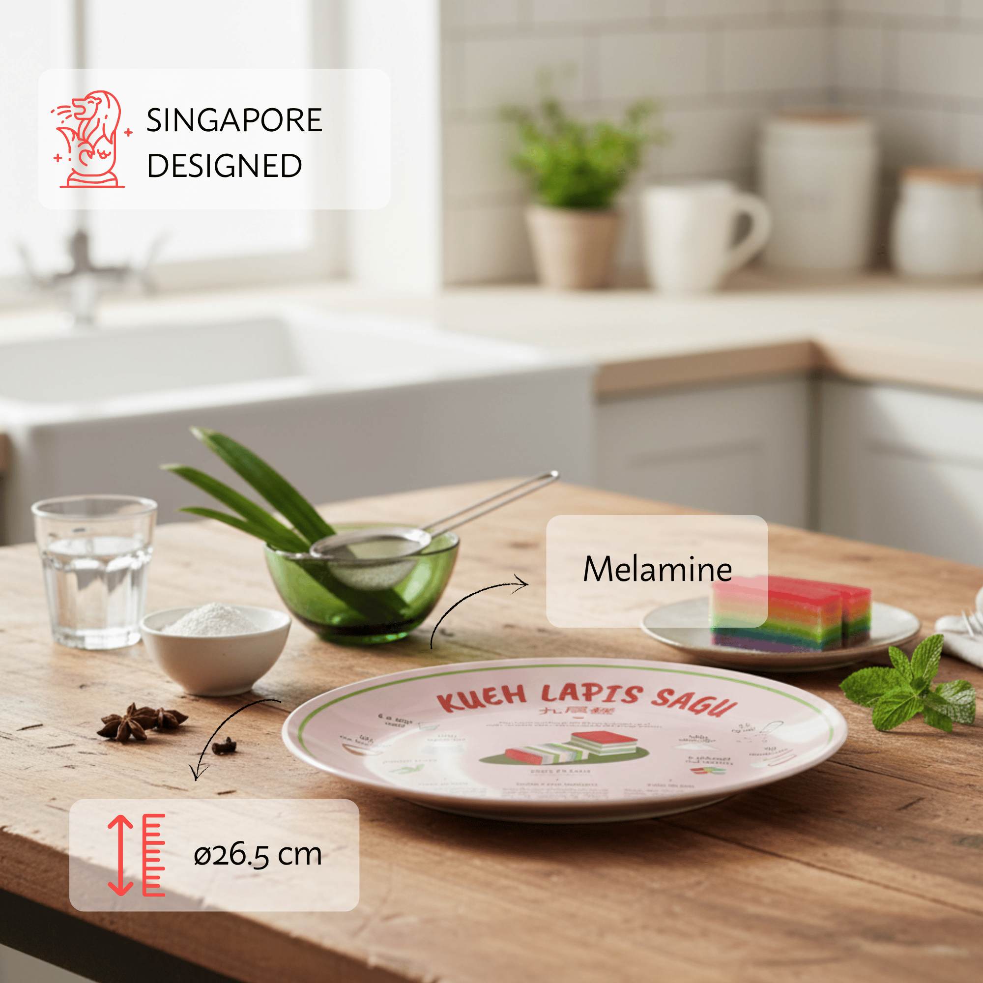 NOM | Recipe Plate (Kueh Lapis Sagu)