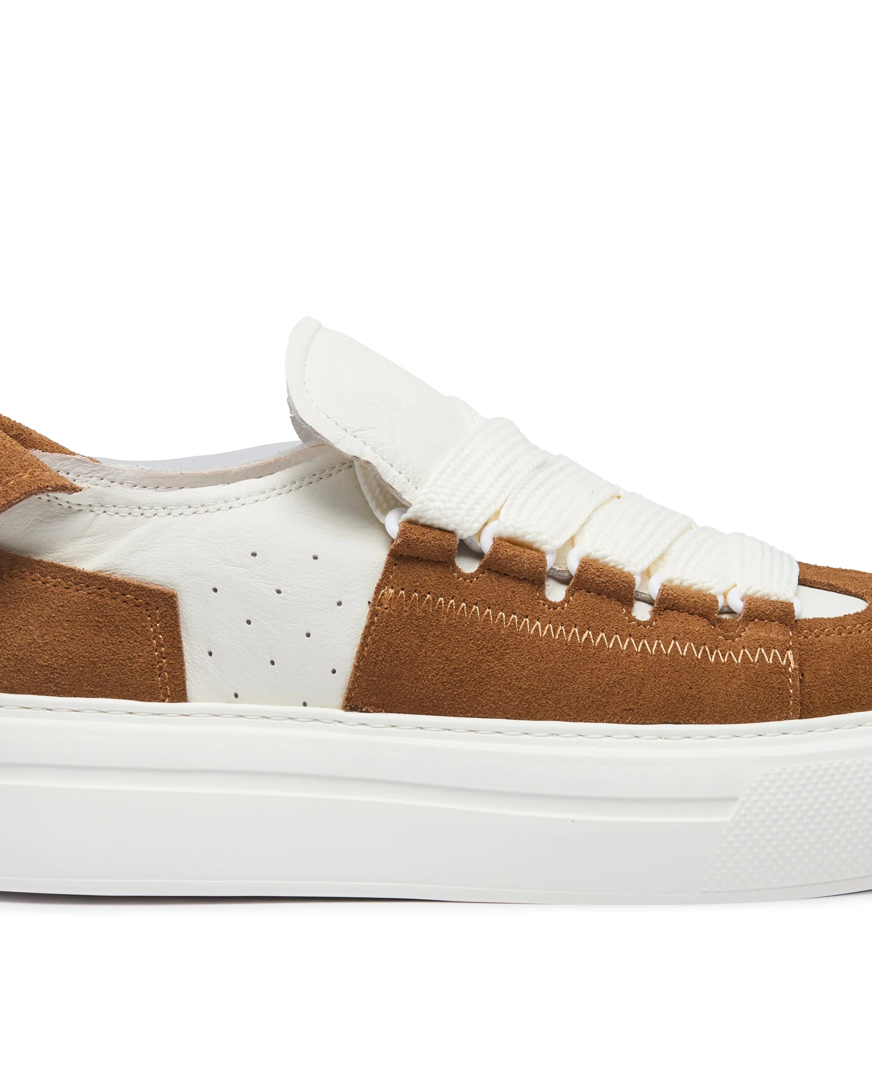 PROJECTWEAR | Felton Broad Shoelace Suede Leather Sneaker Brown