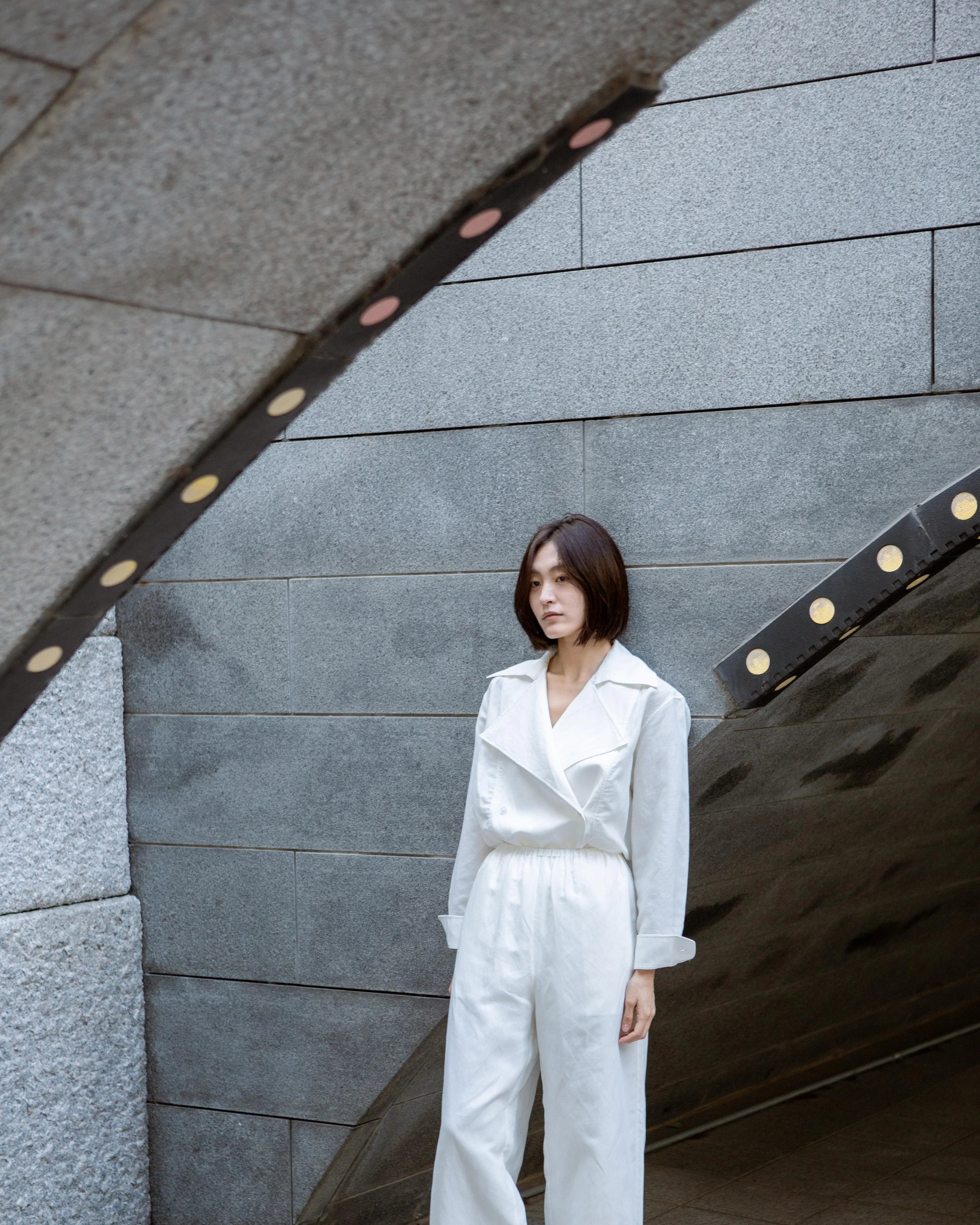 LAYERPLAN | Liora Linen Double-Breasted Shirt Jacket