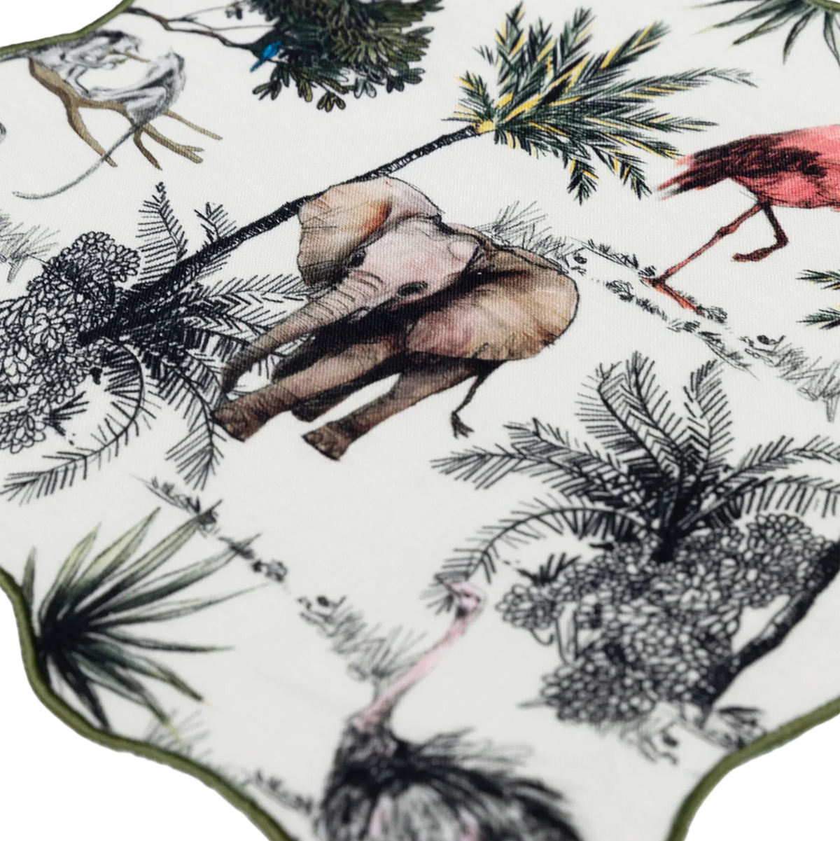 MEJA | The Aventure Africaine’ Cocktail Napkin - Marshmallow Print (Set Of 2)