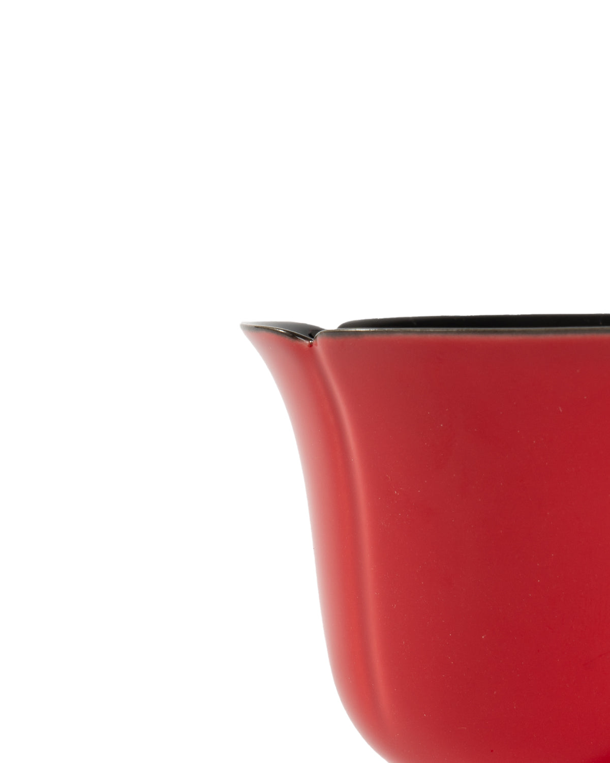 CRAFILAB | Vermilion Red & Moon Gazing Teacup With Heart & Shaped Side Handle