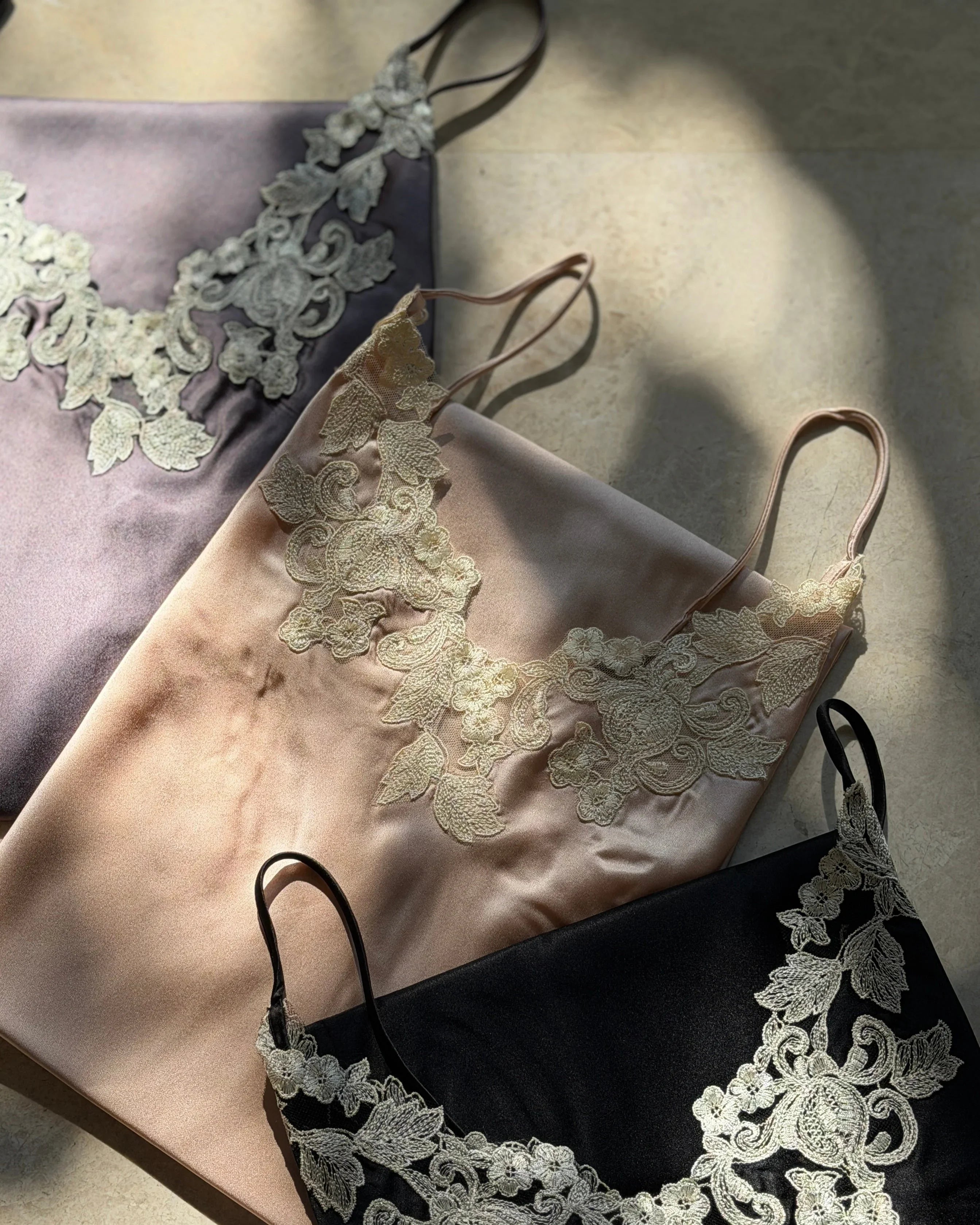 BELLS & BIRDS | Florentine Mulberry Silk Slip (Black)