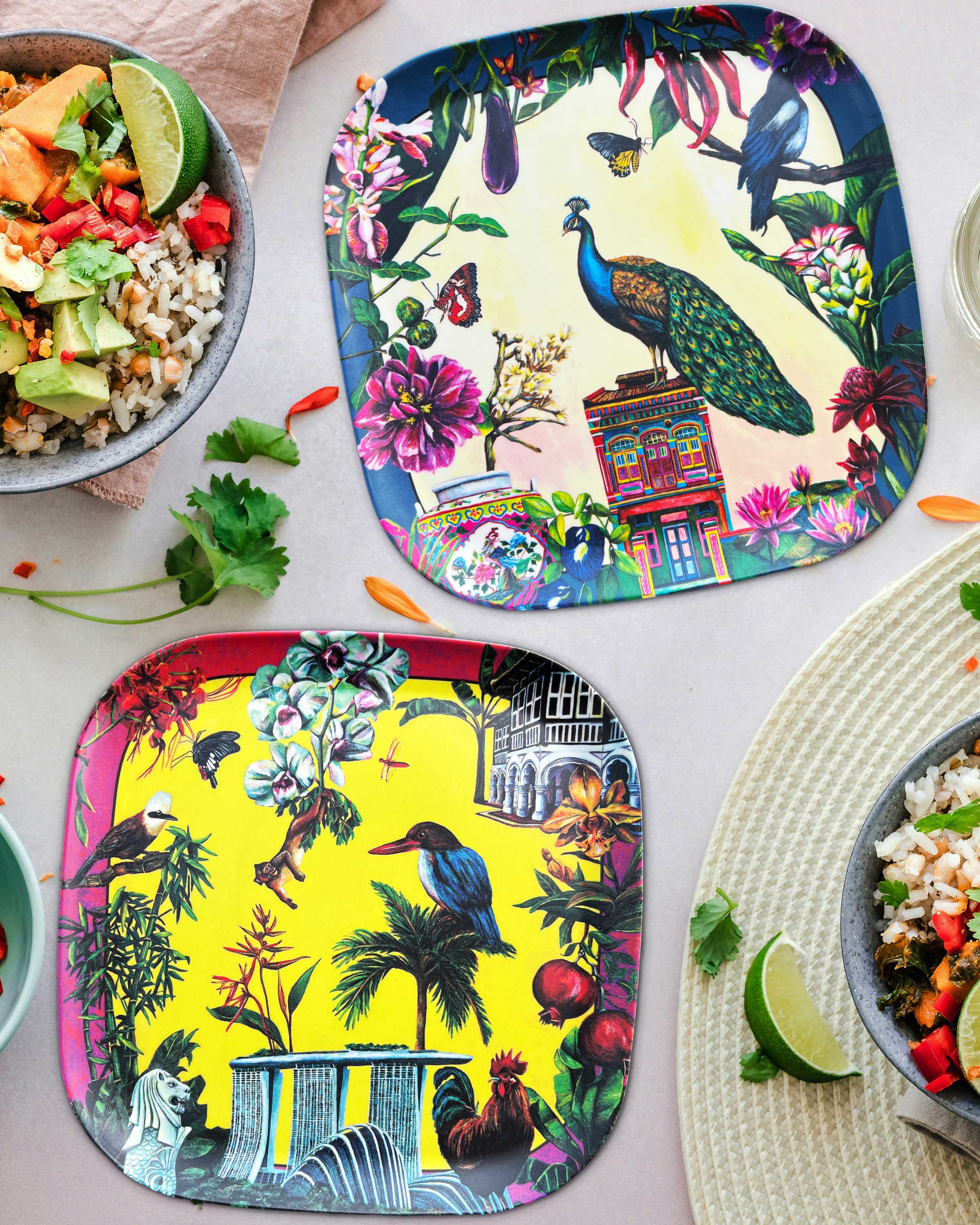 KELLY SER ATELIER | City in Nature Bamboo Plates Set: Treasures Edition