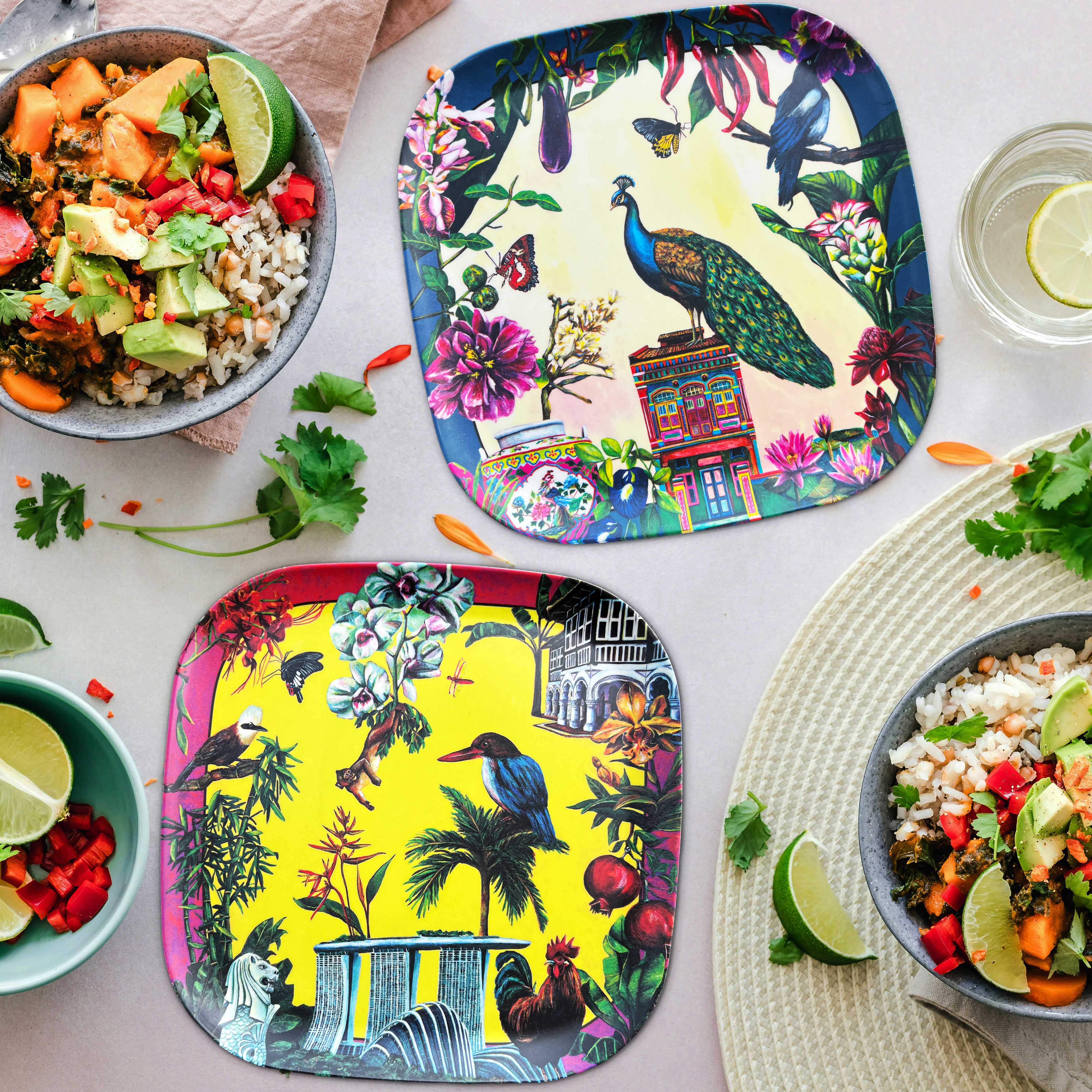 KELLY SER ATELIER | City in Nature Bamboo Plates Set: Treasures Edition