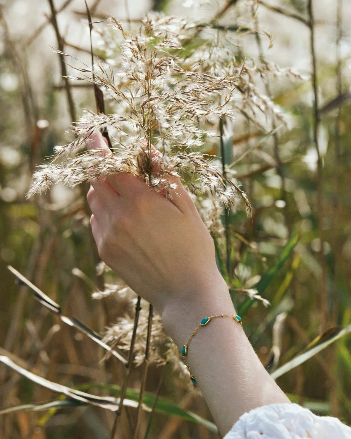 RINA LEE | Courage Amazonite Satellite Chain Bracelet