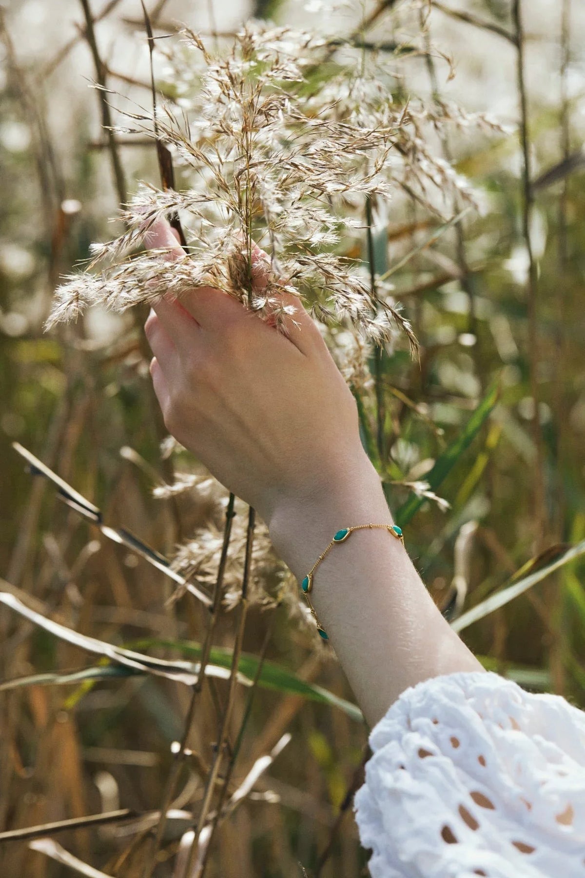 RINA LEE | Courage Amazonite Satellite Chain Bracelet