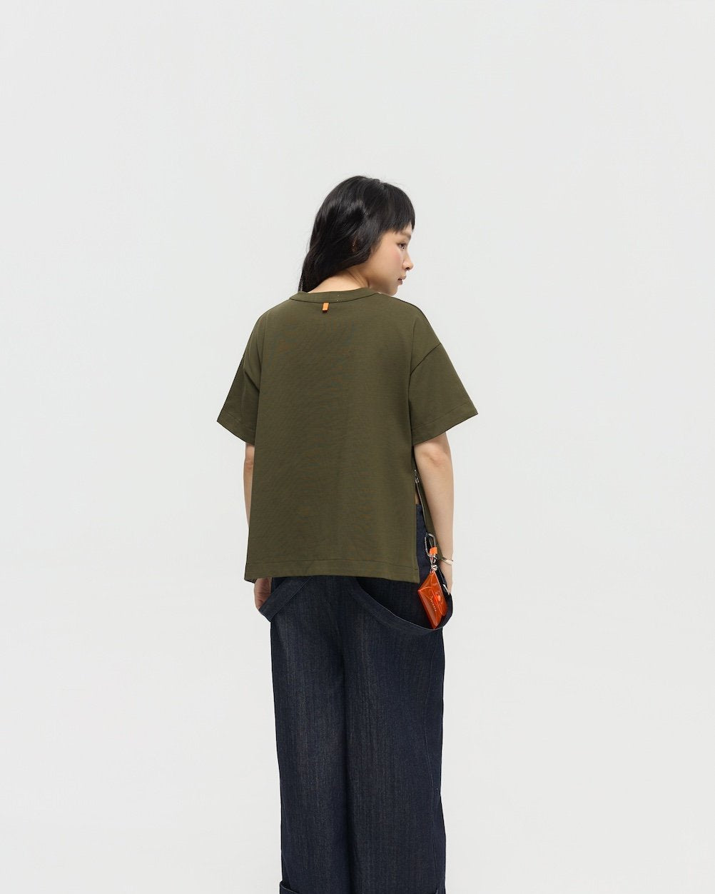 3EIGHTH | SOKKO Zip Tee in Olive Fig
