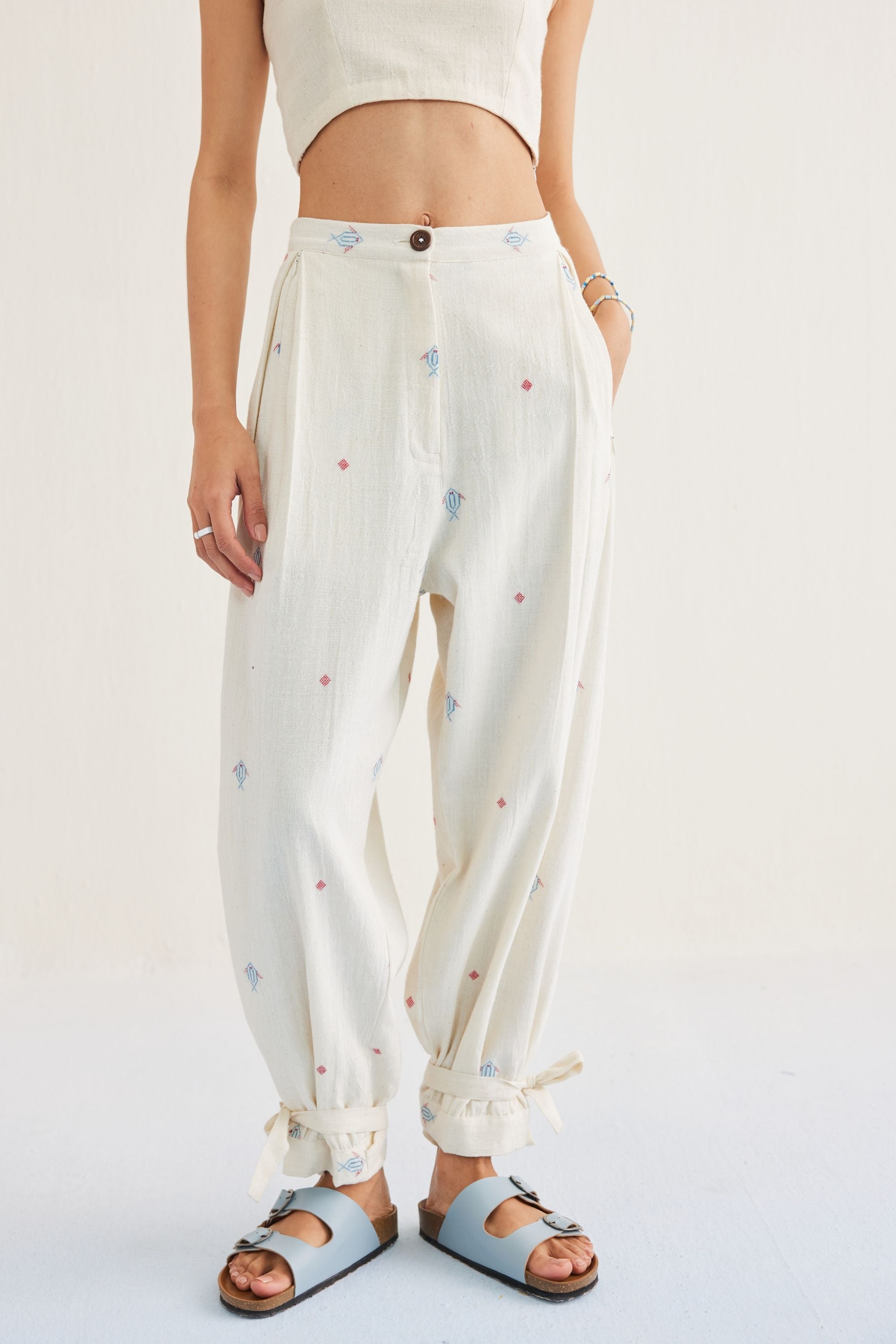 SUI | Swim Free Handwoven Kala Cotton Trousers