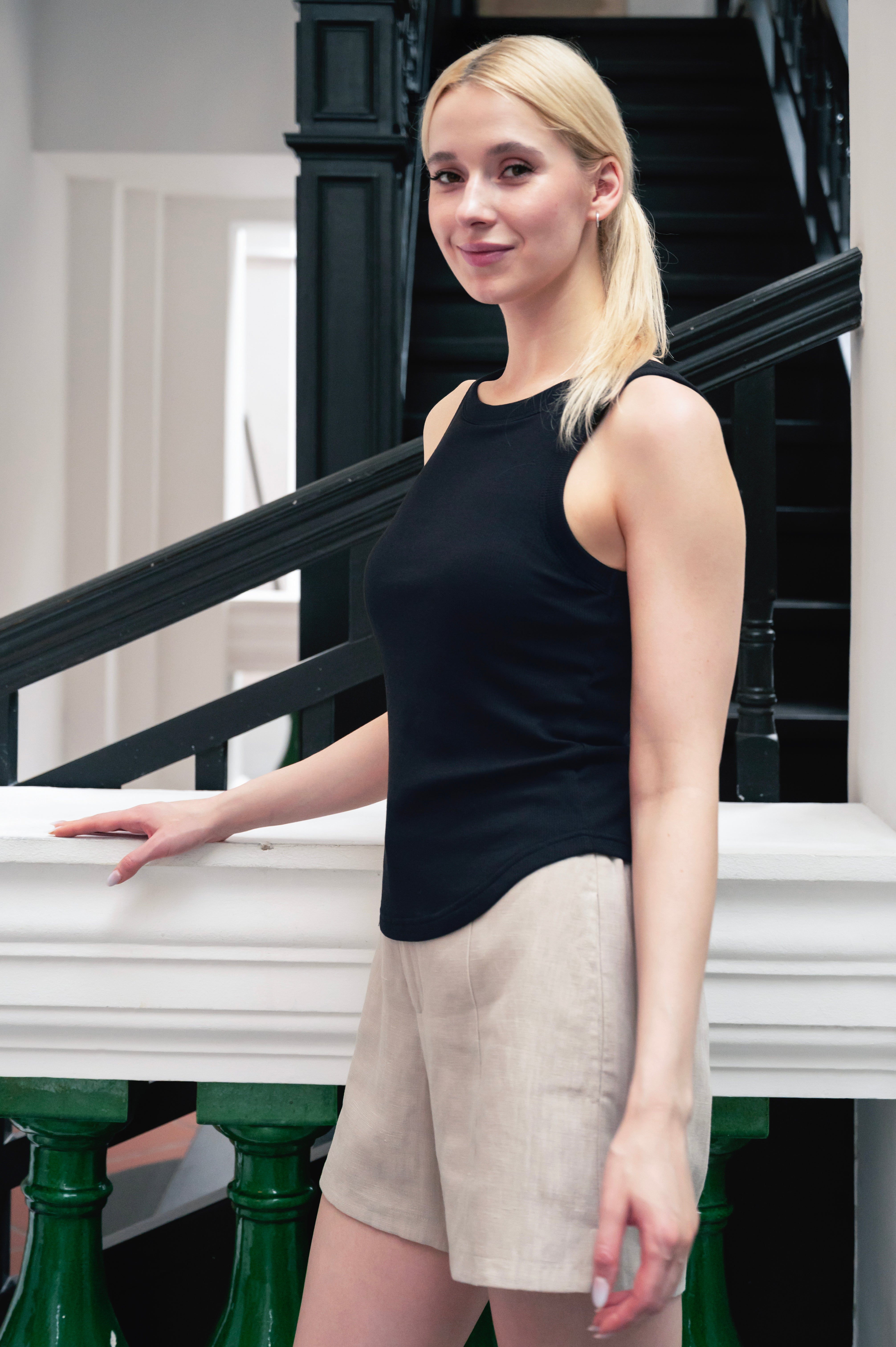 OLIVE BASICS | Anna Reversible Hi-Low Tank (No Zips)