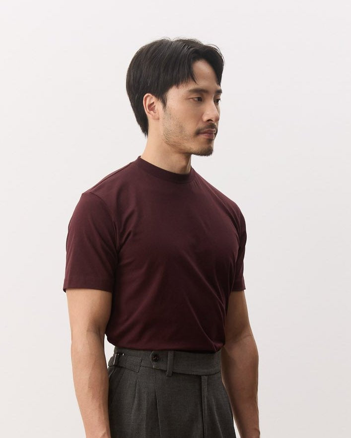 HOUSE OF ANON | Arlo Mock Neck Tee, Jersey