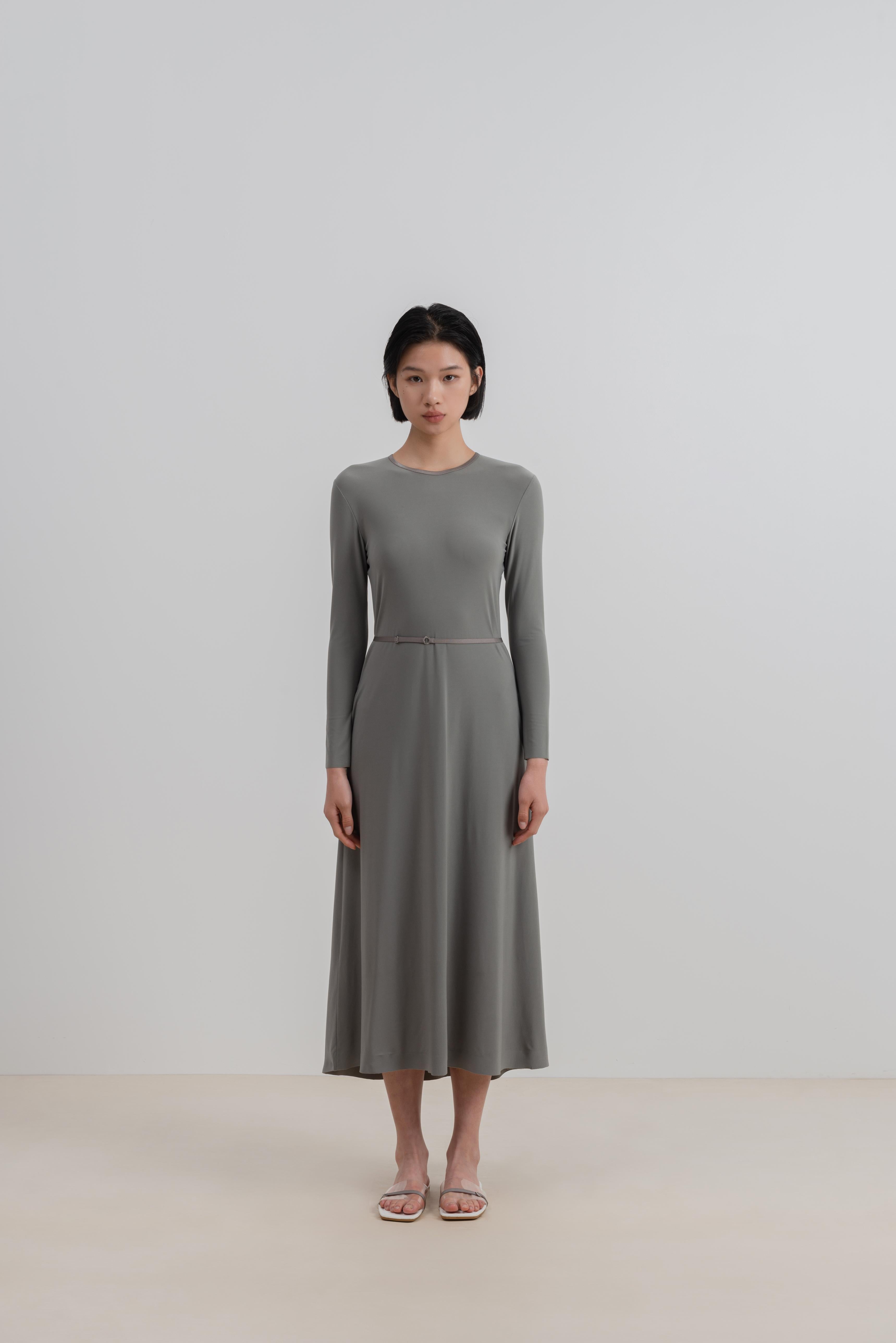 LAYERPLAN | Stretch Maxi Long Sleeve Dress