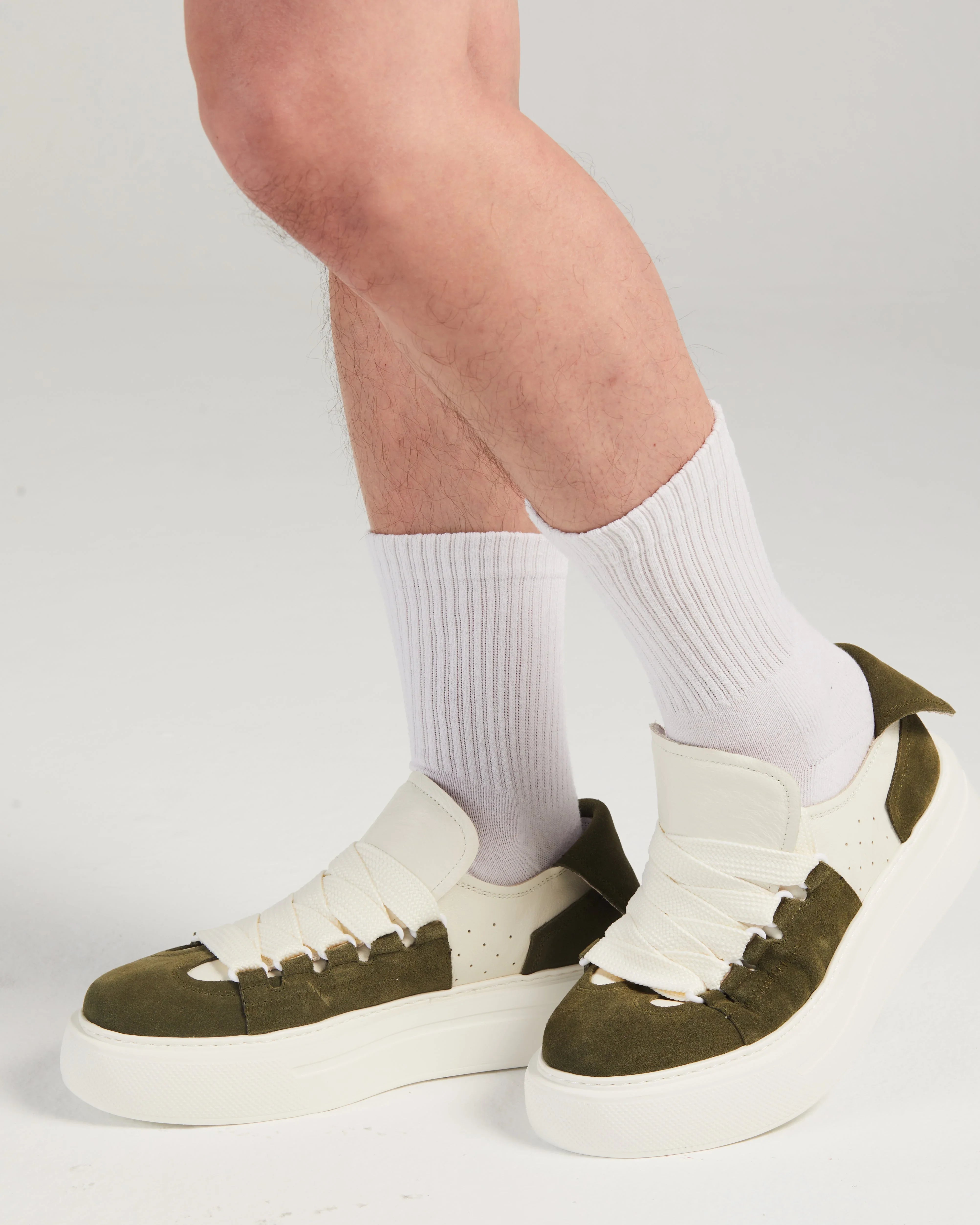 PROJECTWEAR | Felton Broad Shoelace Suede Leather Sneaker Green