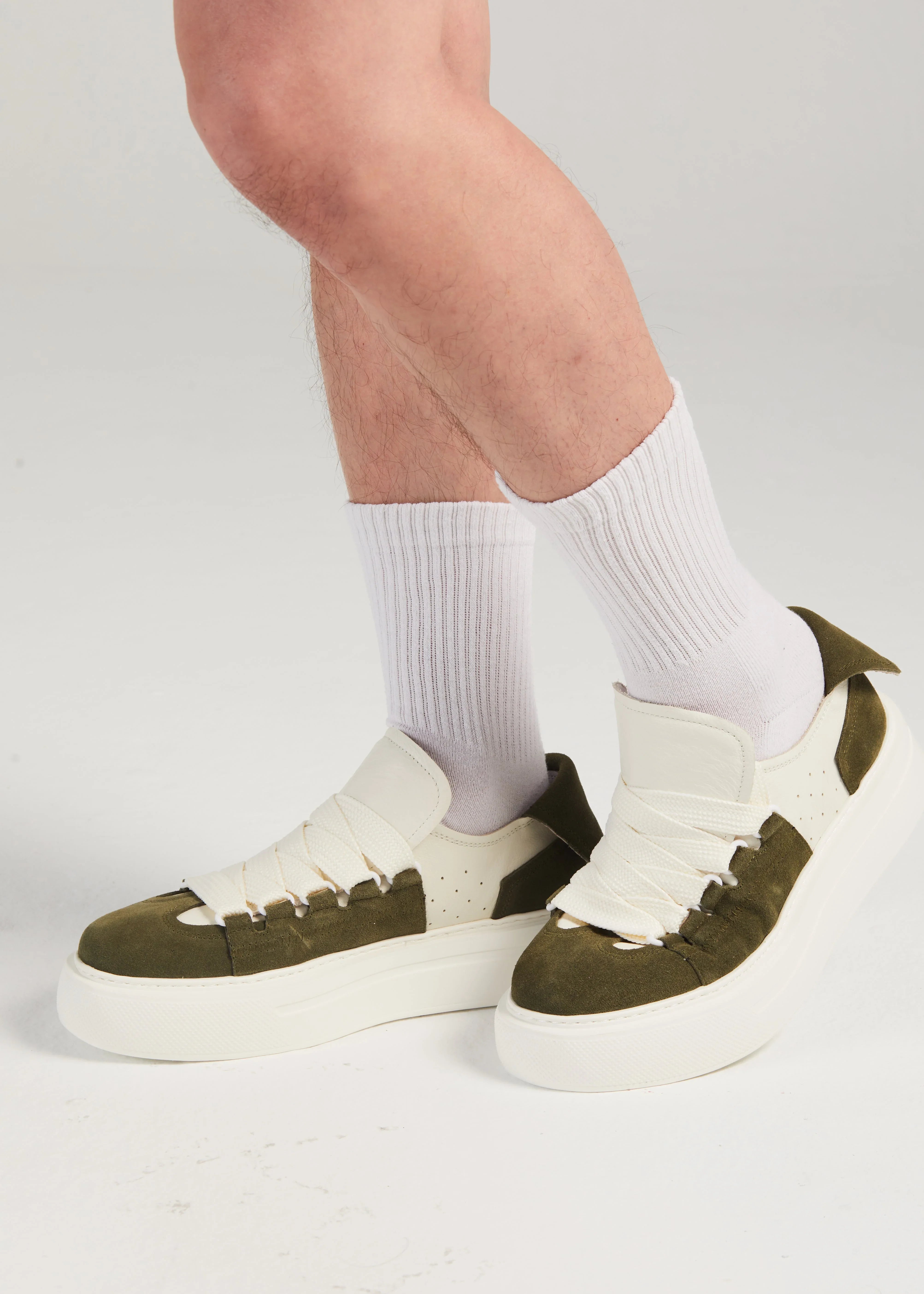 PROJECTWEAR | Felton Broad Shoelace Suede Leather Sneaker Green