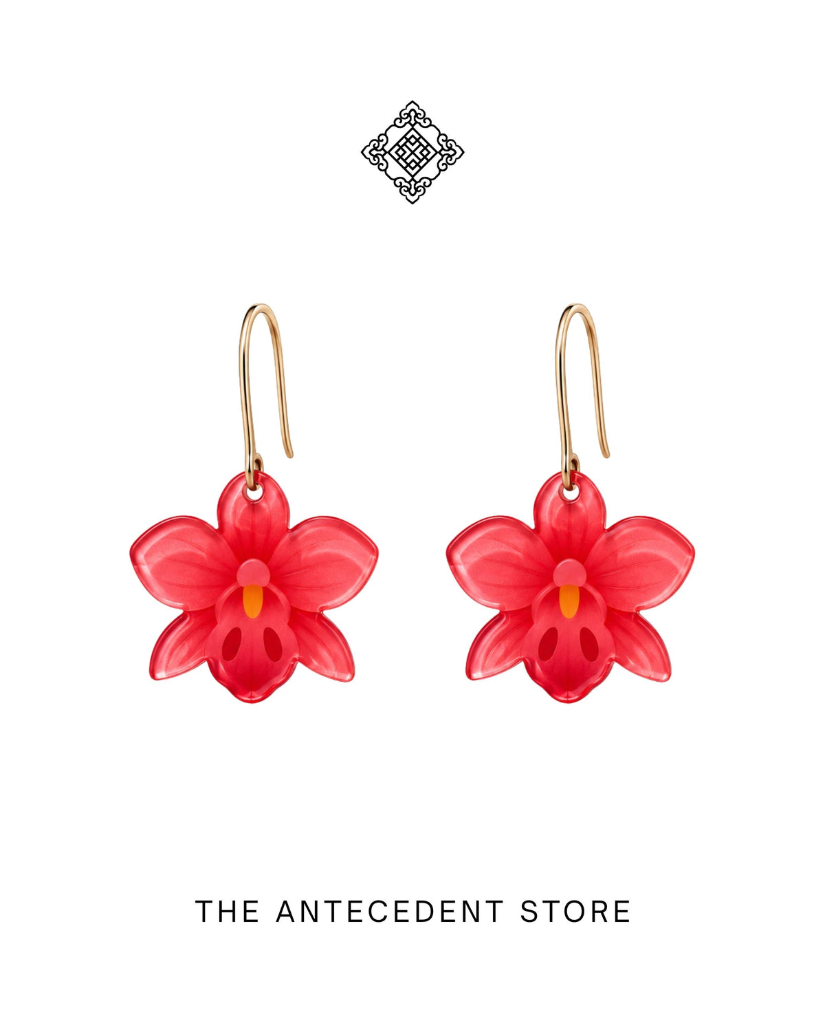 THE ANTECEDENT STORE | Red Orchid Earrings | Stories Of Singapore