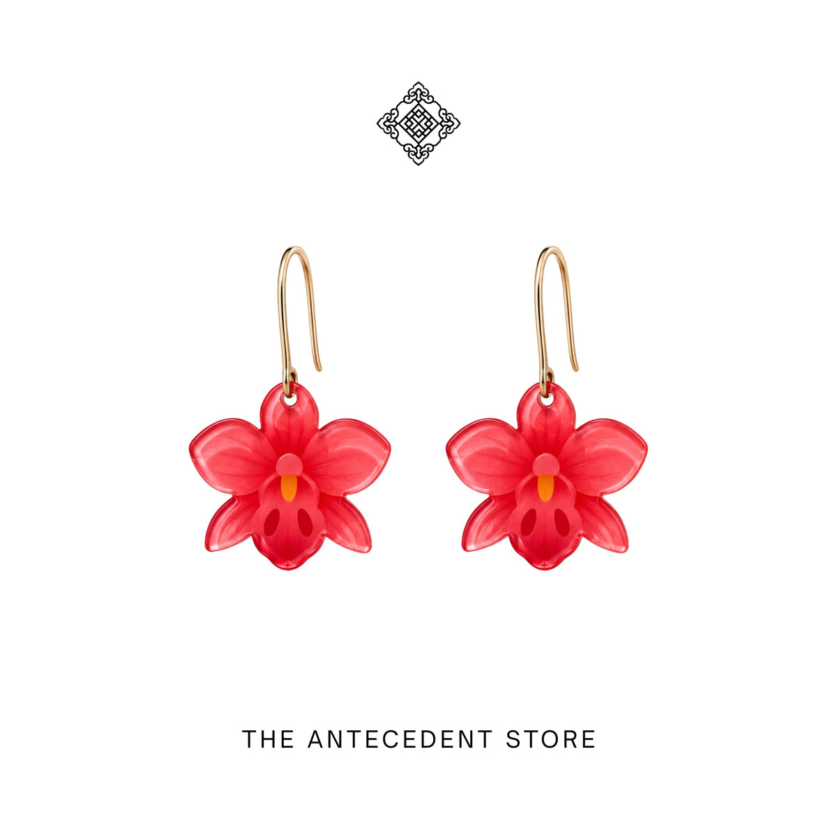 THE ANTECEDENT STORE | Red Orchid Earrings | Stories Of Singapore
