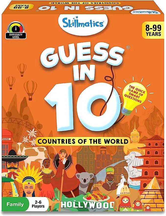 NIMBU | Skillmatics 'Guess in 10' Countries of the World Card Game of Smart Questions