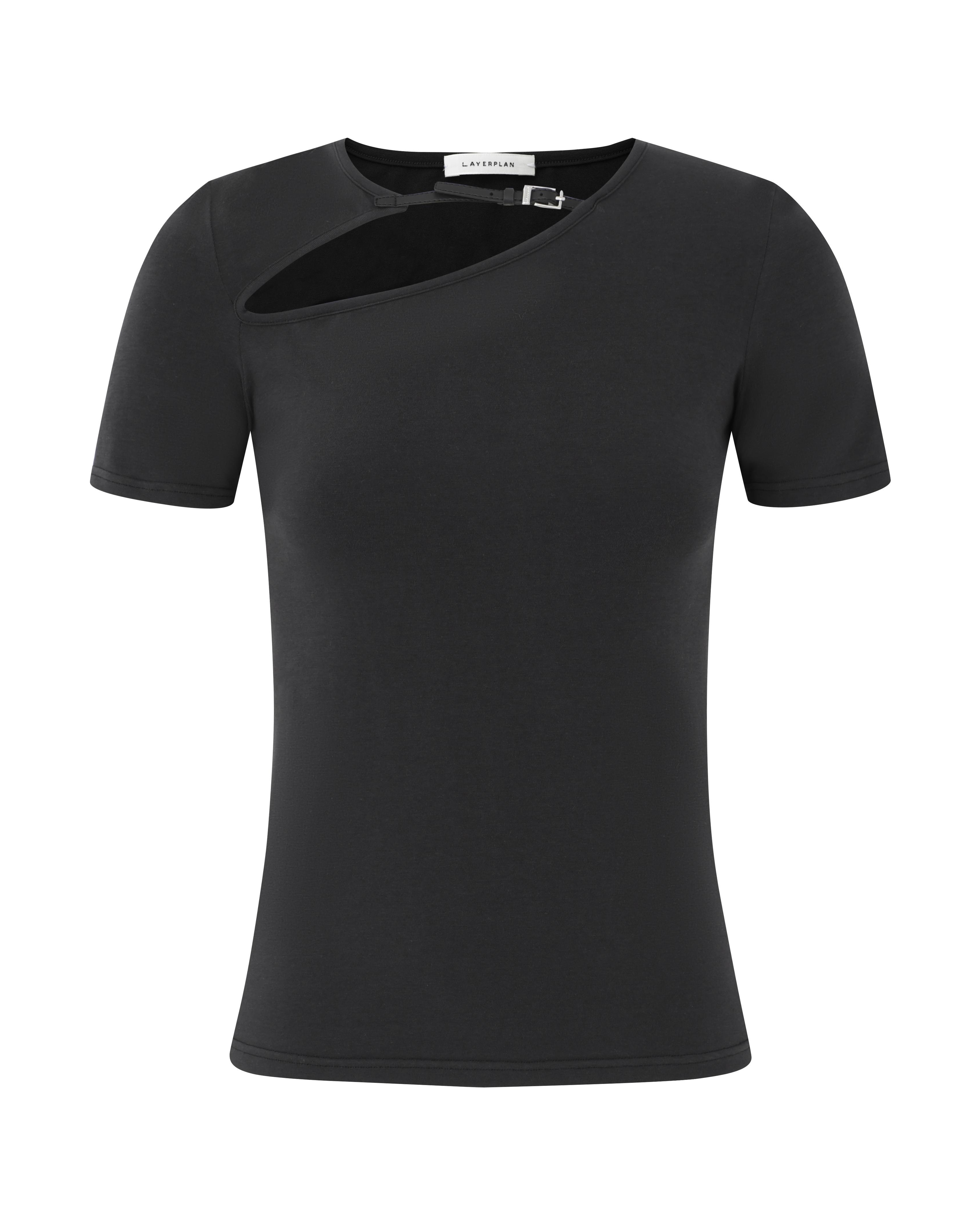LAYERPLAN | Cotton Stretch Noa Buckle Cotton T-Shirt