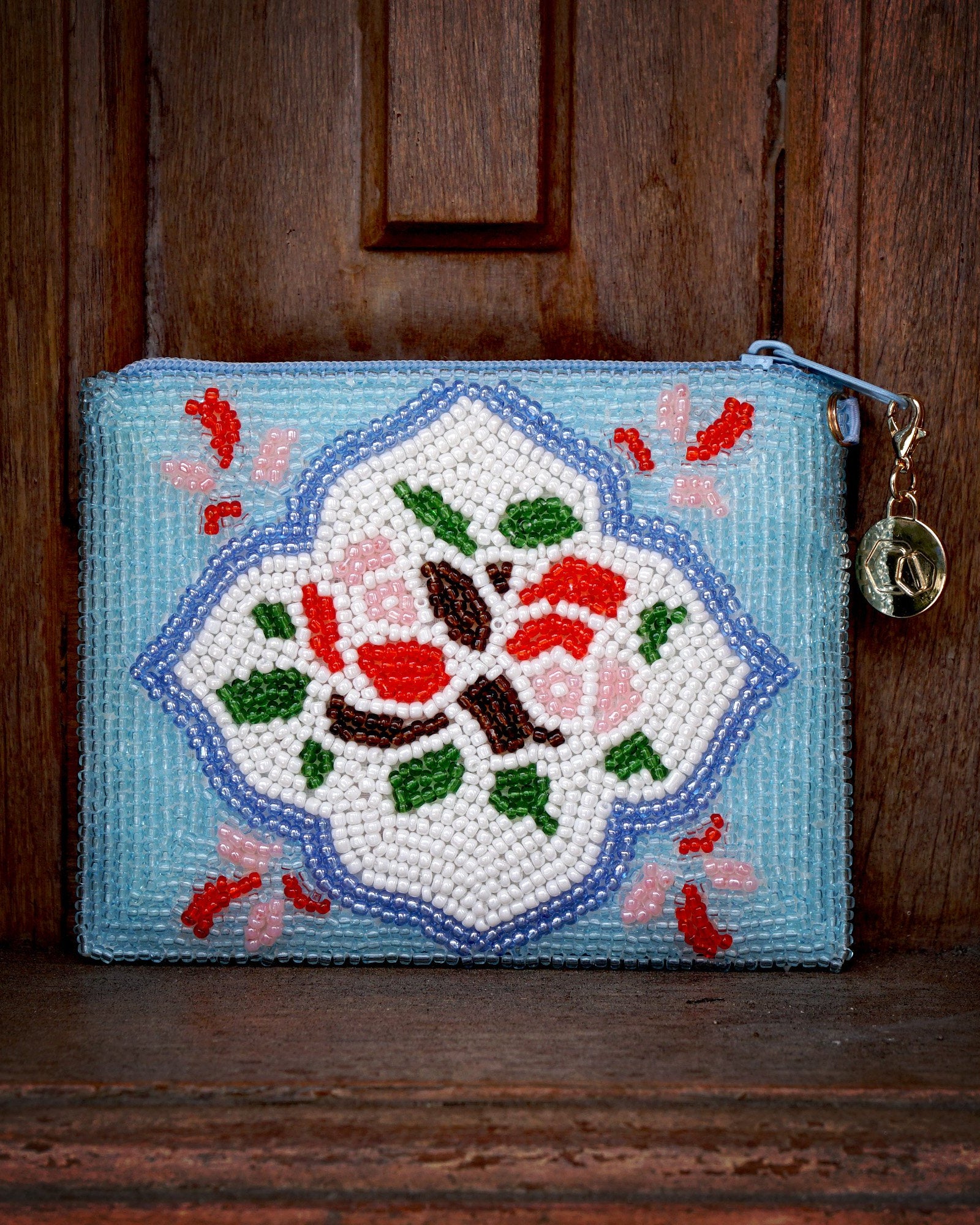 COCOONESE | Beaded Coin Purse - Spring Mosaic (BL)