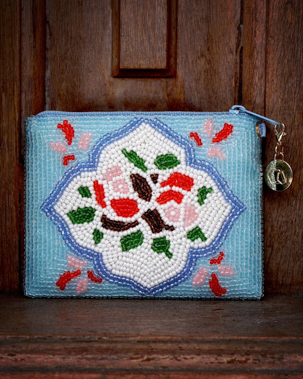COCOONESE | Beaded Coin Purse - Spring Mosaic (BL)