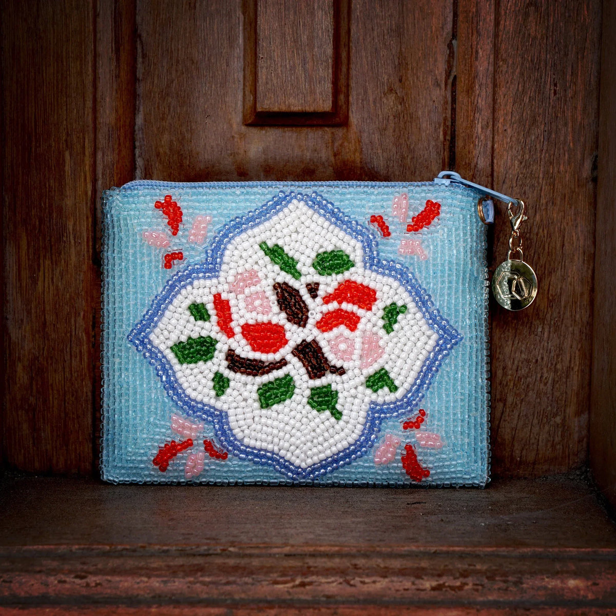 COCOONESE | Beaded Coin Purse - Spring Mosaic (BL)