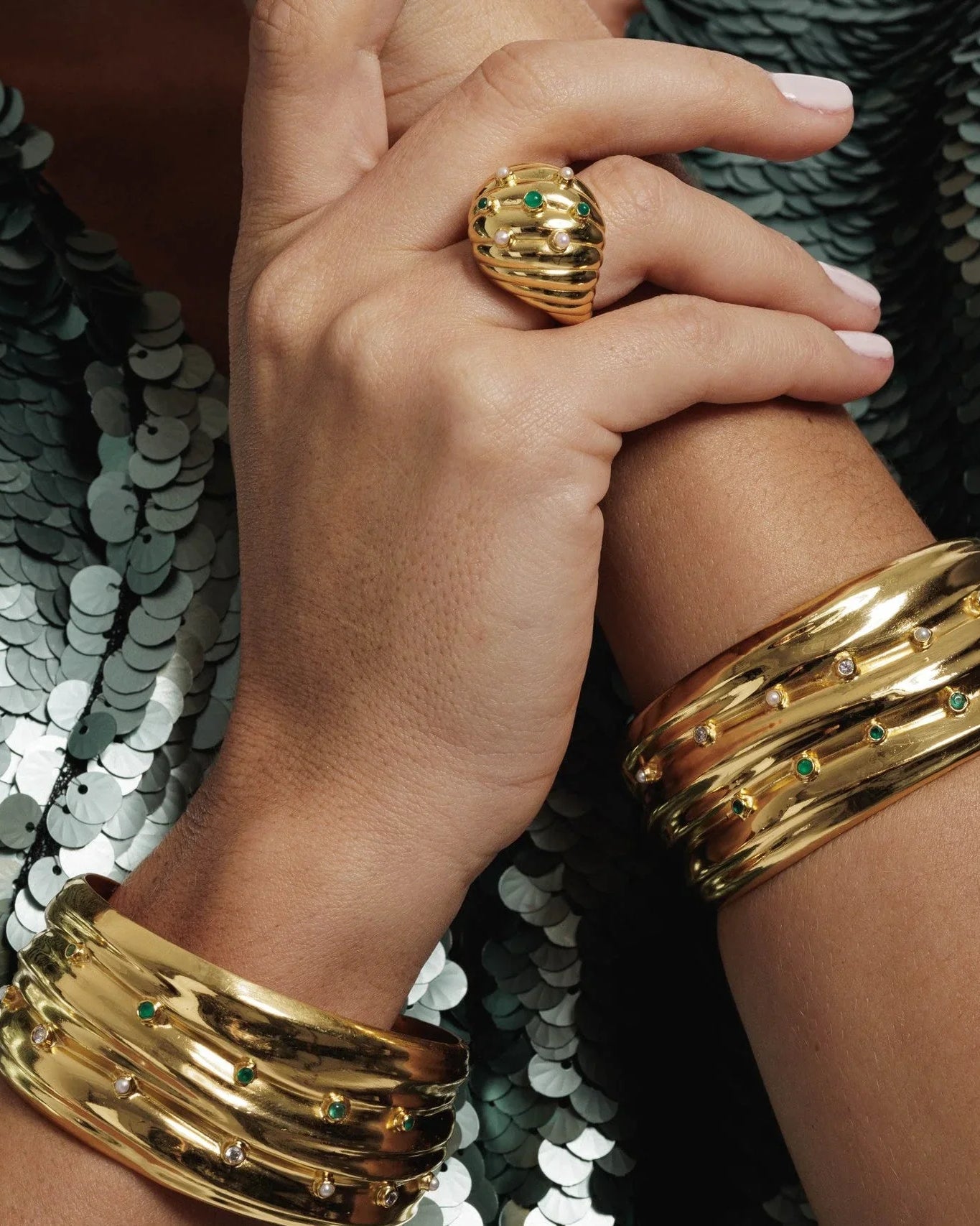 BOHEME BY VERO | Festive Cuff - Encrusted Stones