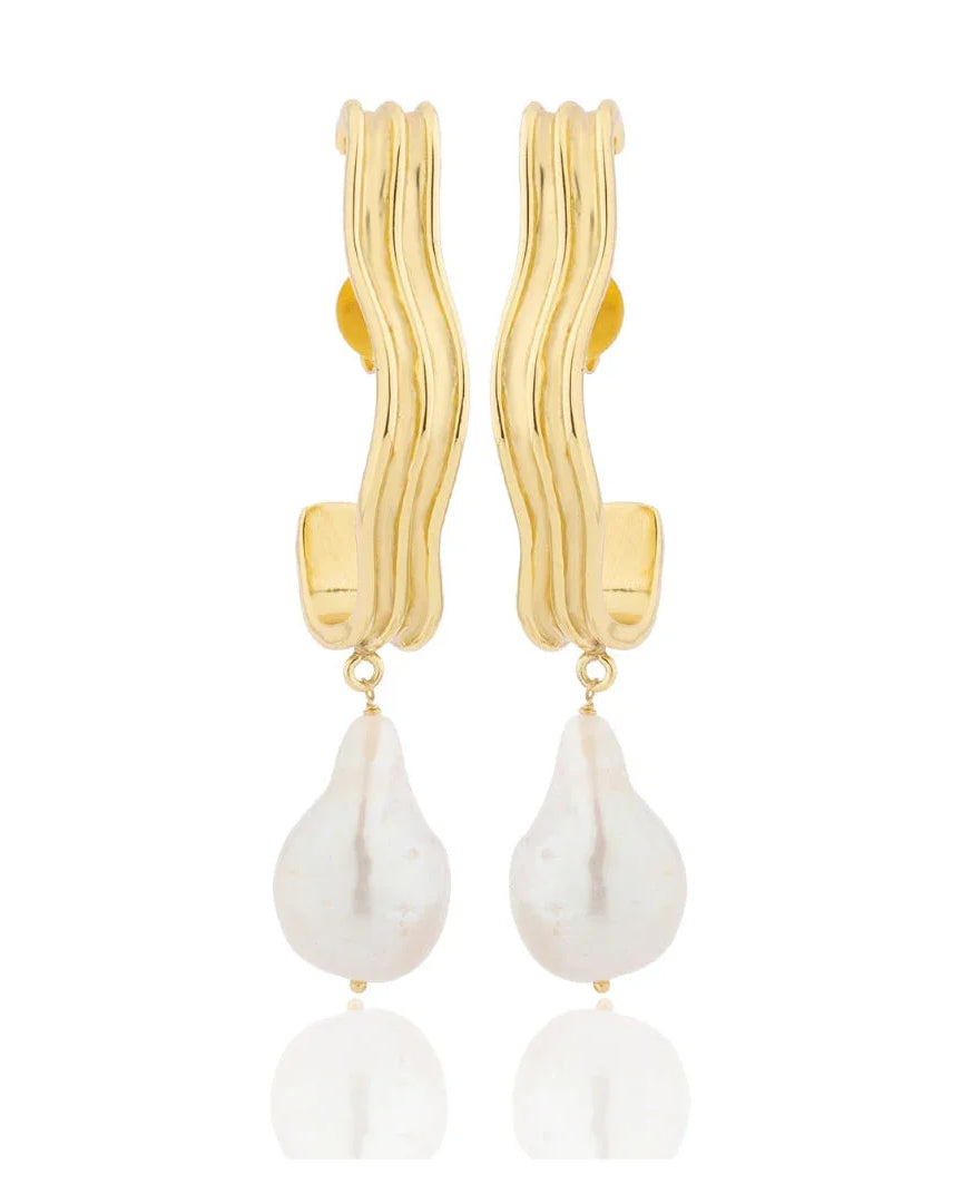 BOHEME BY VERO | Dune Earrings Single Pearl