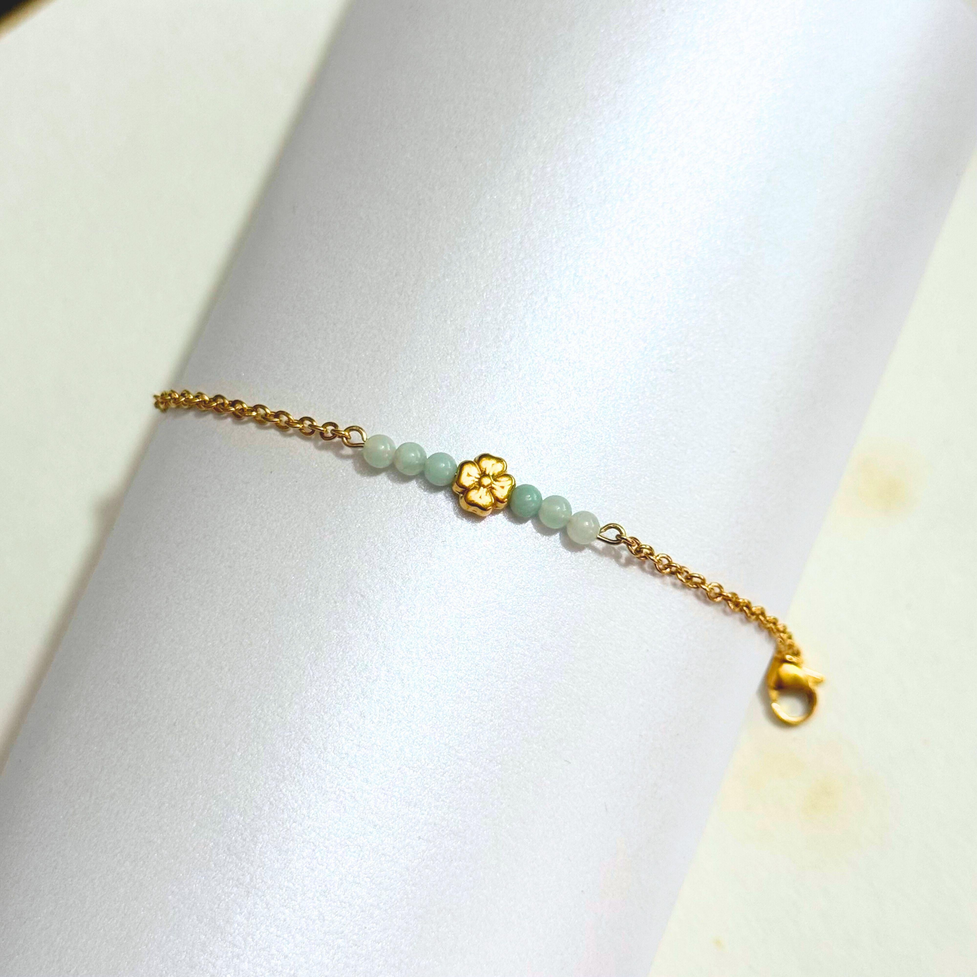 THE ANTECEDENT STORE | B - Four Leaf Amazonite Chain Bracelet