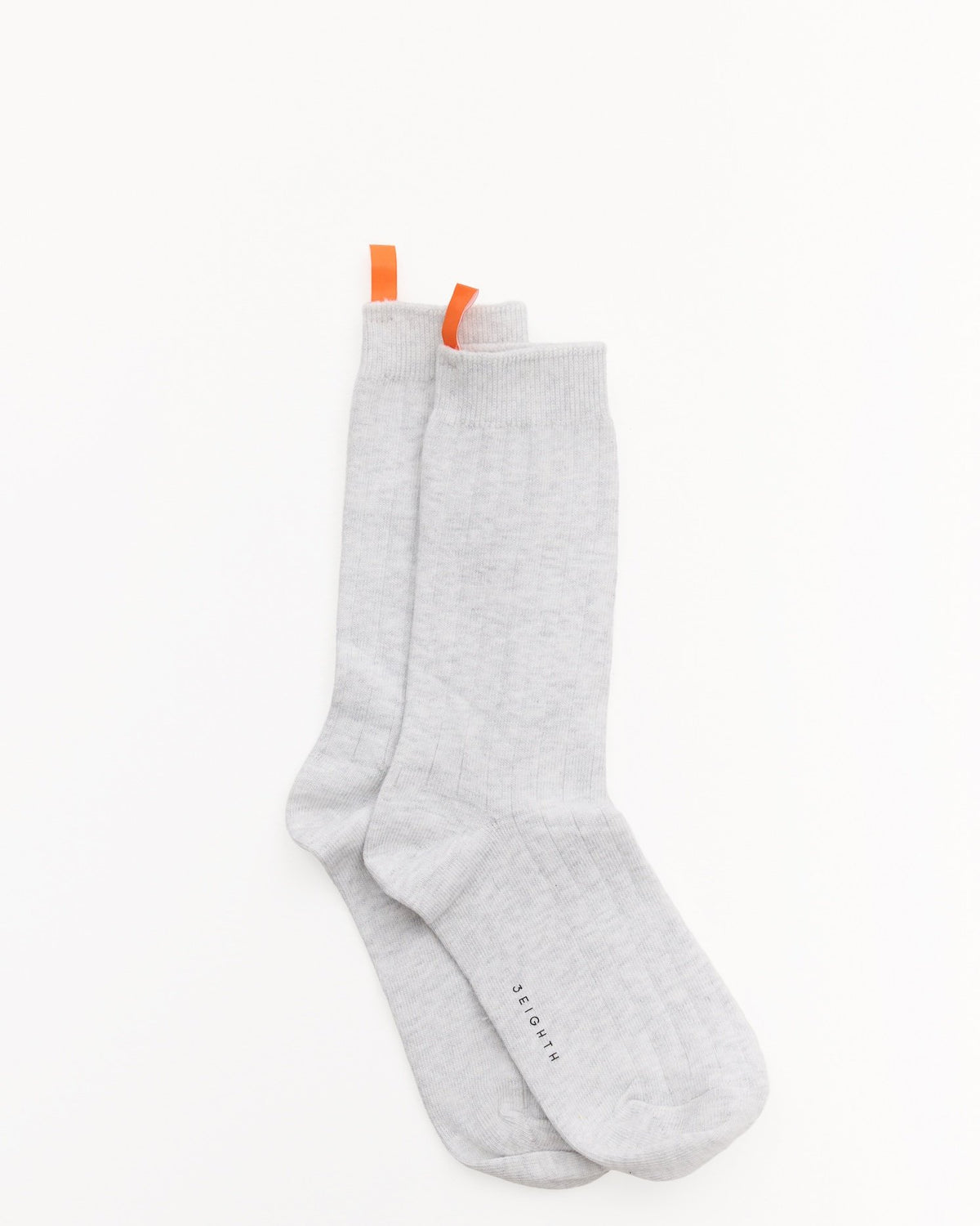 3EIGHTH | TAB Crew Socks in Grey Marl