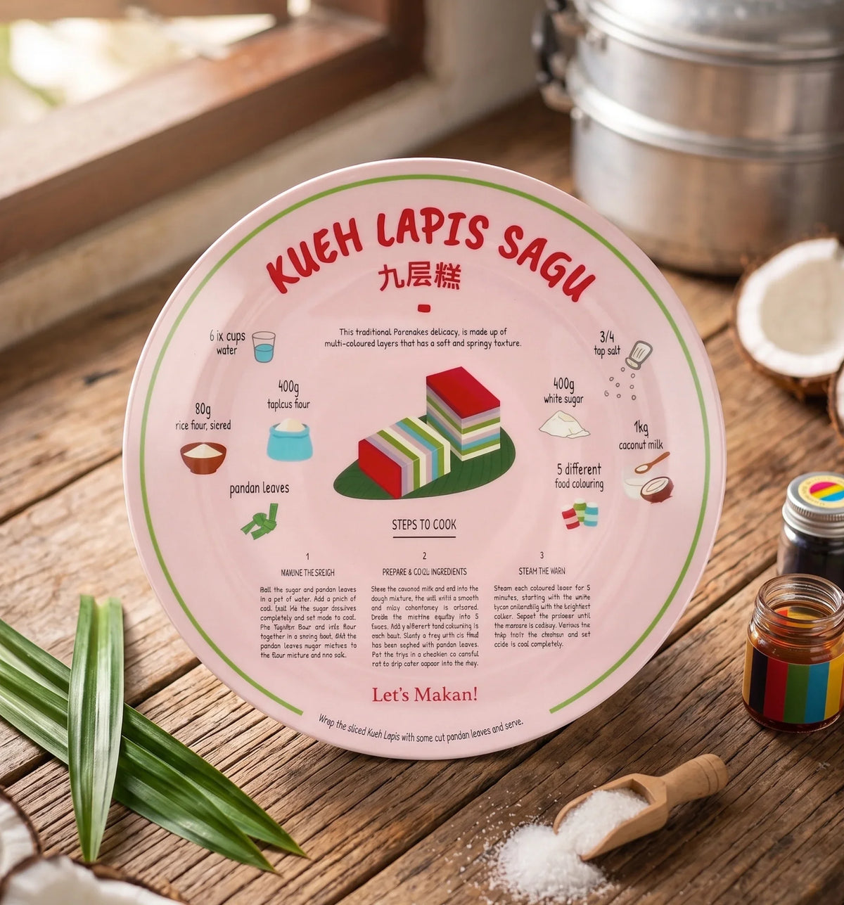 NOM | Recipe Plate (Kueh Lapis Sagu)