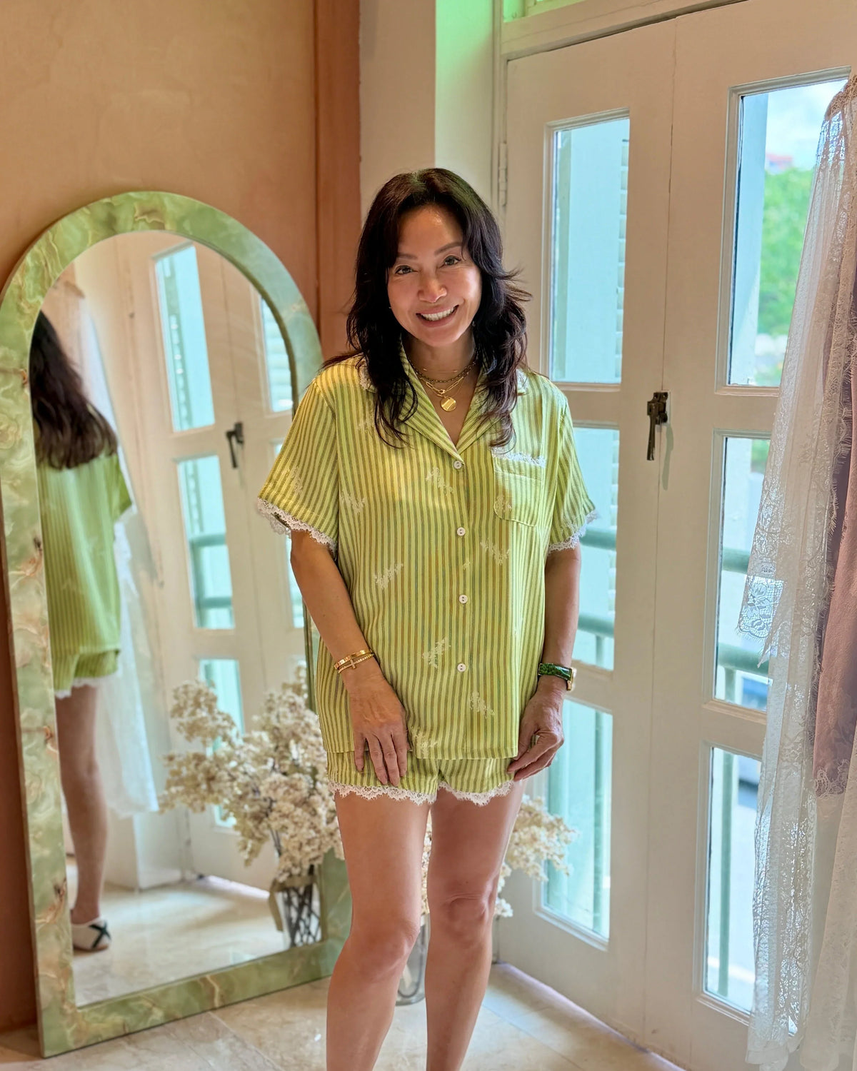 BELLS & BIRDS | Sage Bloom PJ Set