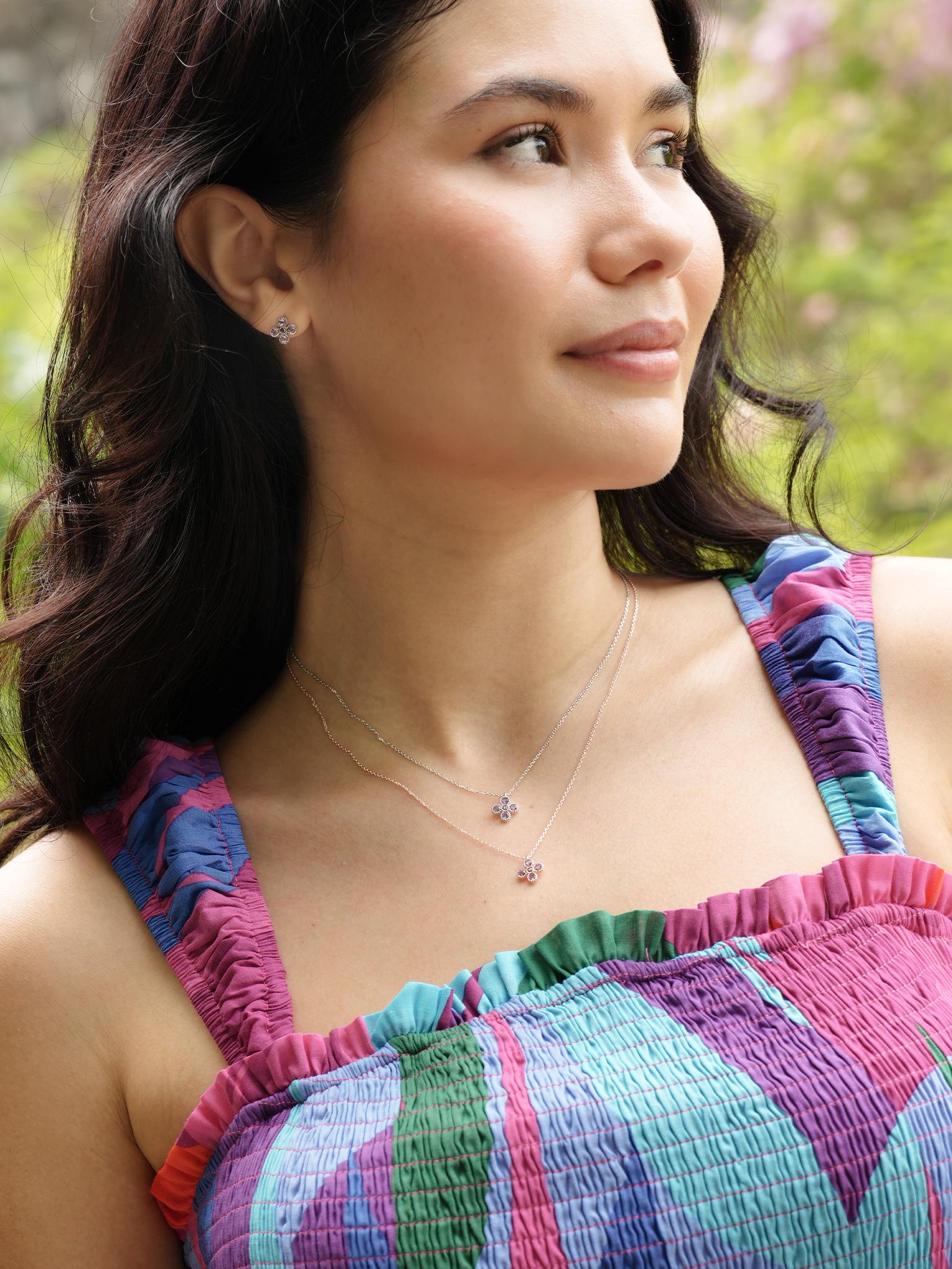 EMBRACE JEWELLERY | Gem Bloom Necklace With Amethyst