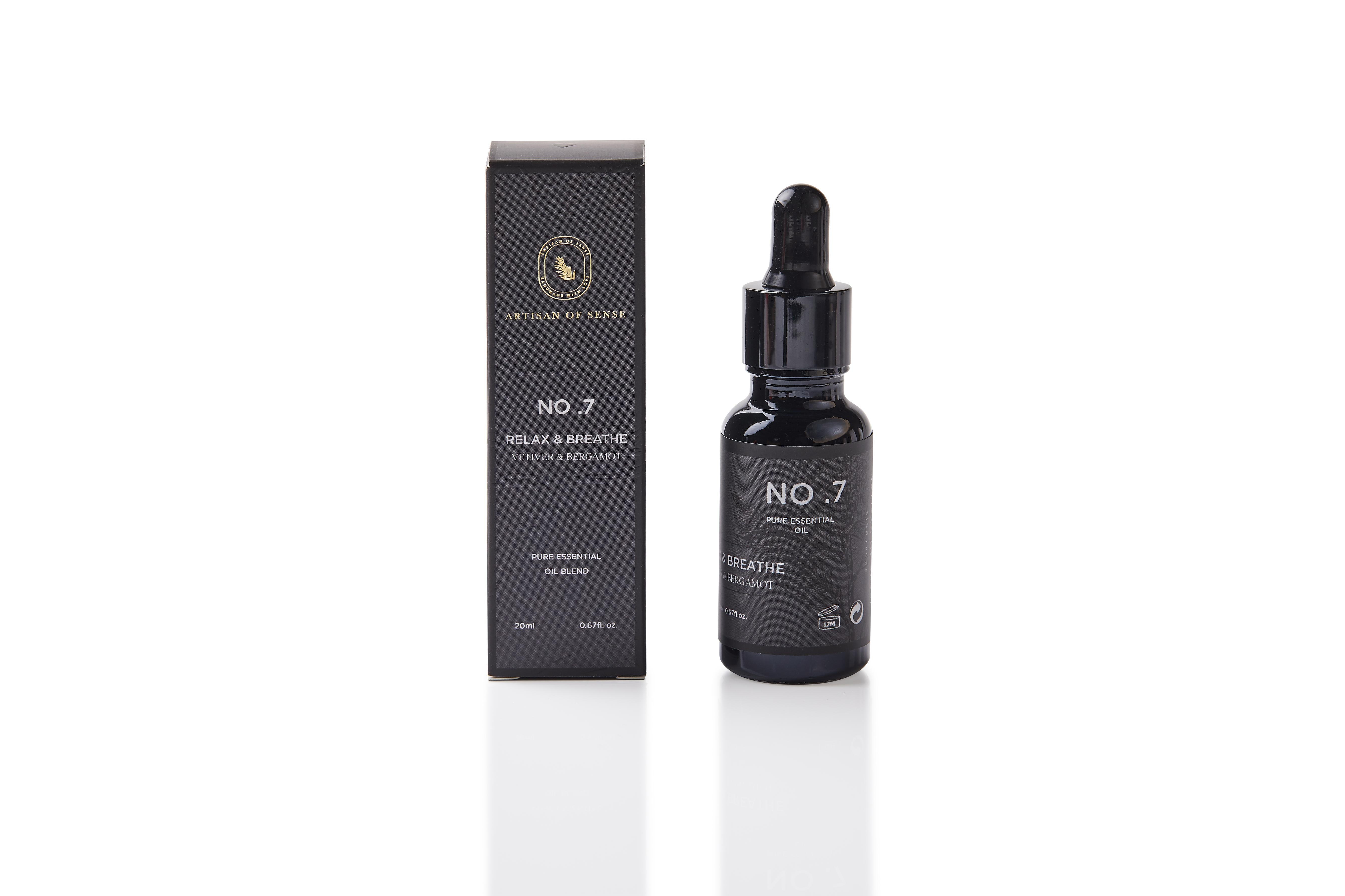 ARTISAN OF SENSE | No.7 Relax & Breathe Essential Oil Blend | Vetiver Lemon & Tea Tree