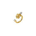 RISIS | Enchanted Jasmine Ring in Gold and Palladium with White Topaz