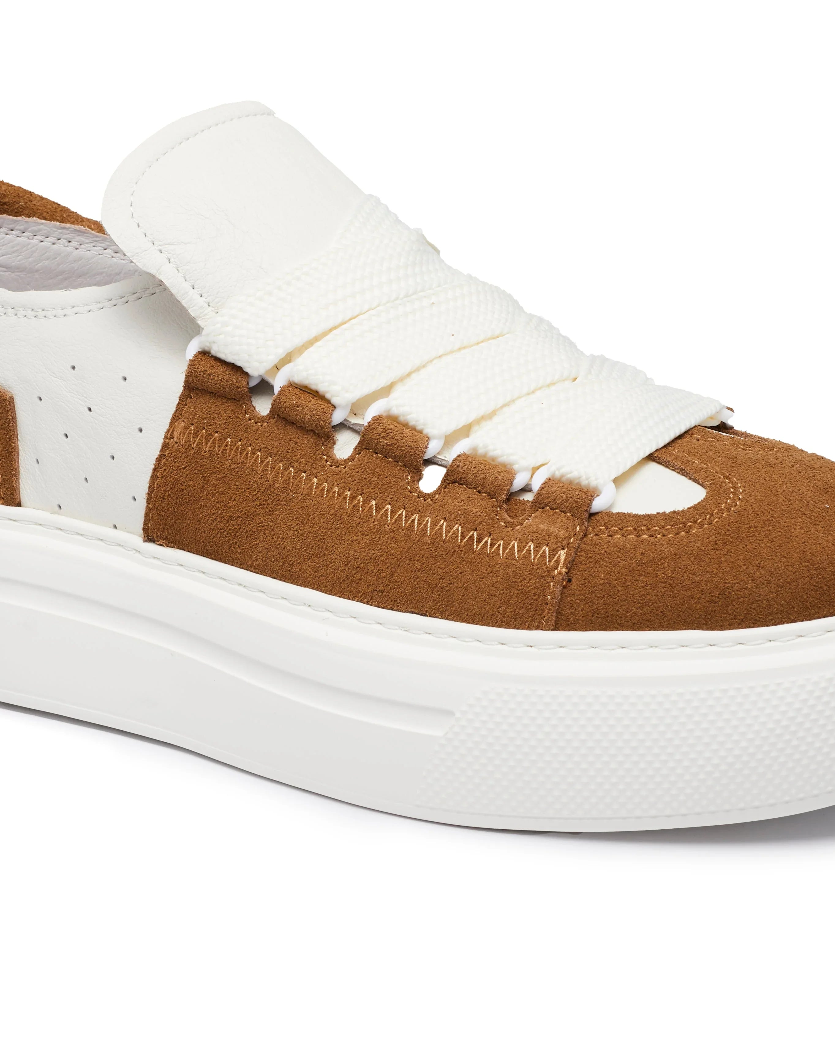 PROJECTWEAR | Felton Broad Shoelace Suede Leather Sneaker Brown