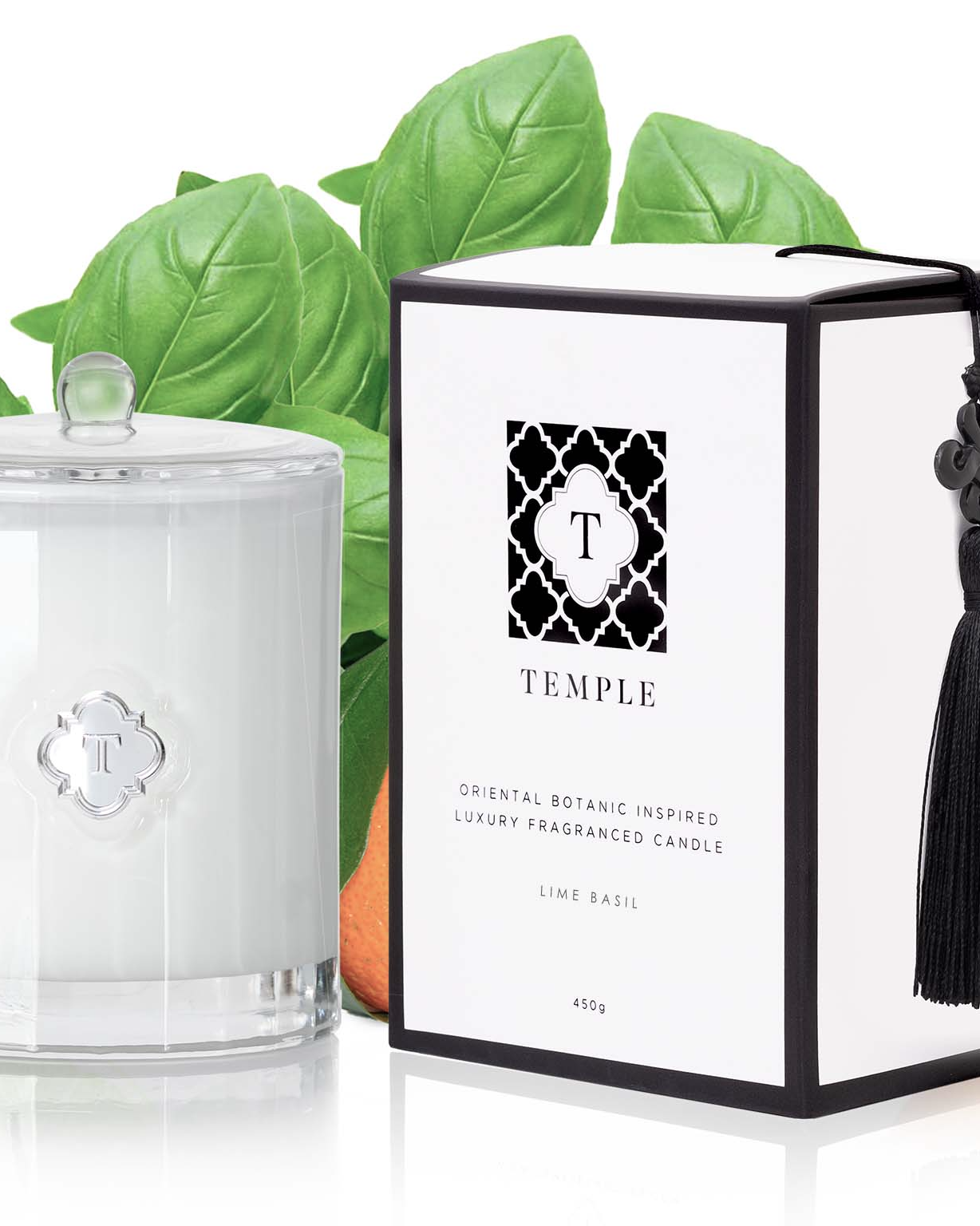 TEMPLE CANDLES | Luxury Fragranced Candle - Lime Basil