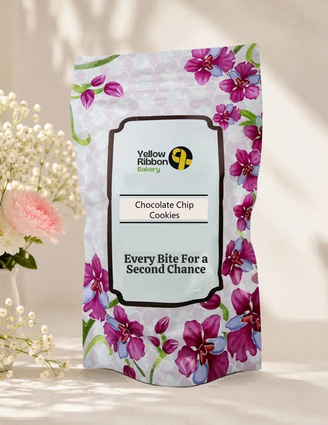 YELLOW RIBBON BAKERY | Floral Pouch Assorted Cookies