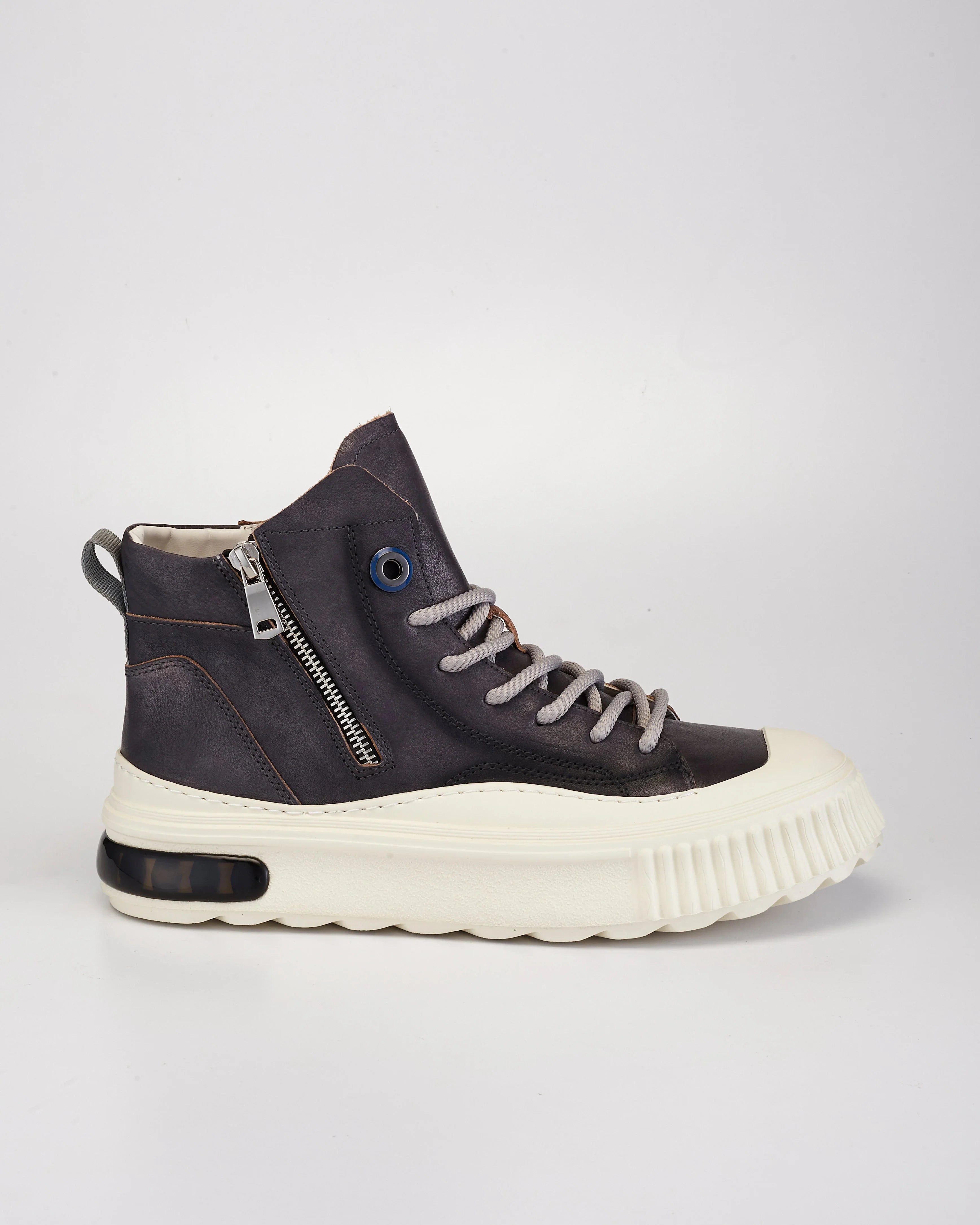 PROJECTWEAR | Farrell Mid Cut Leather Sneaker Grey