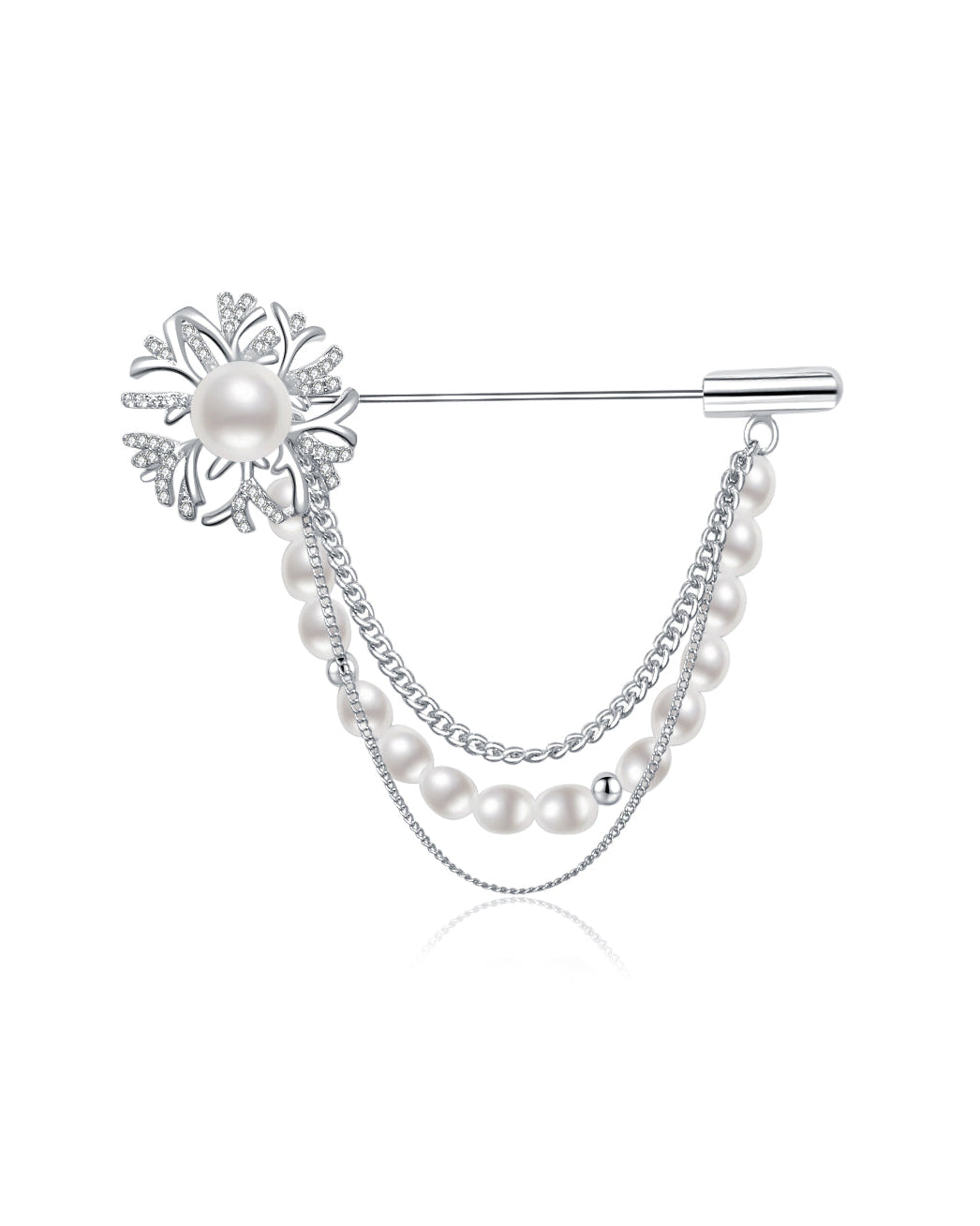 PEARLY LUSTRE | Elegant Freshwater Pearl Brooch WC00052 | GARDENS
