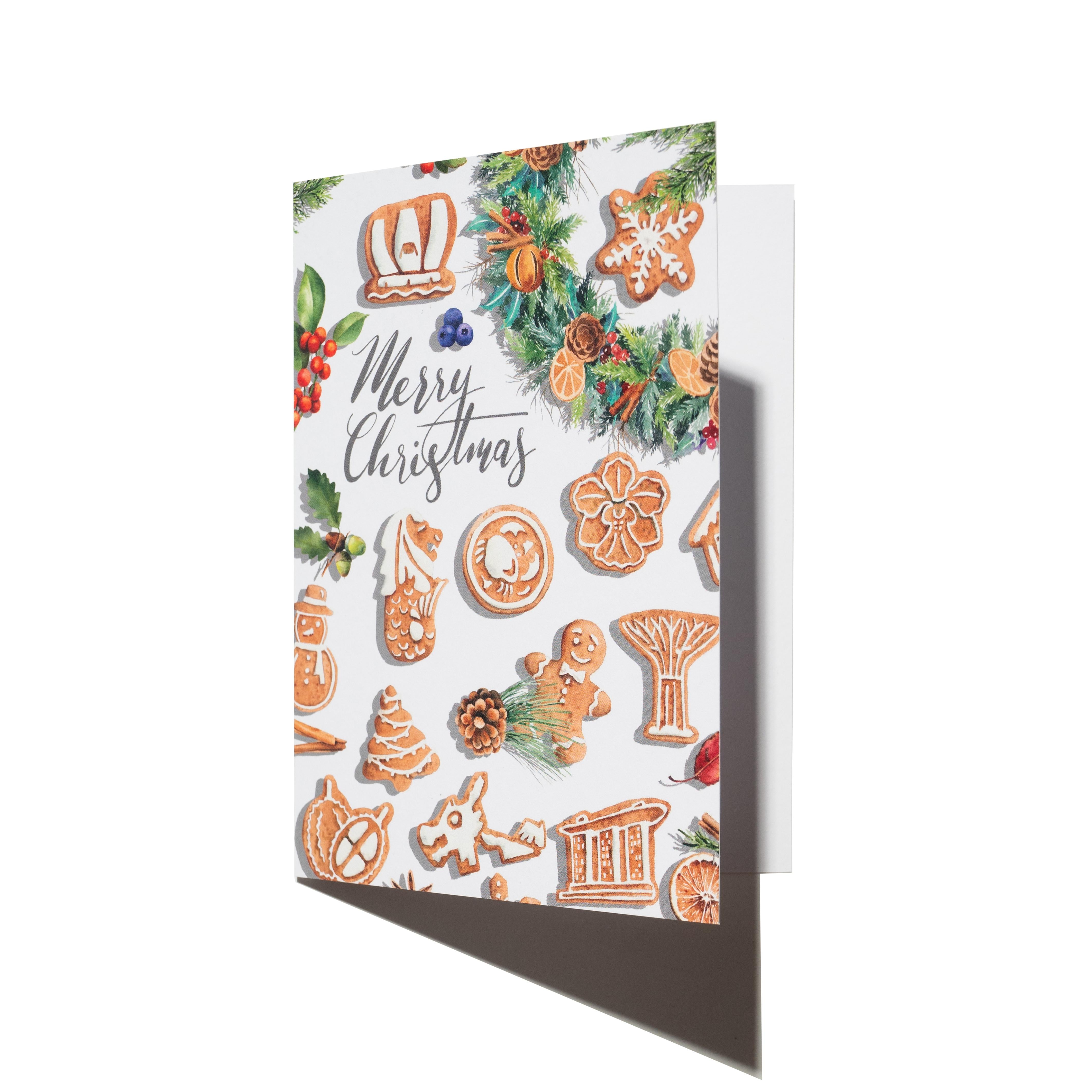 SINGLAPA | Gingerbread Greeting Card (White)