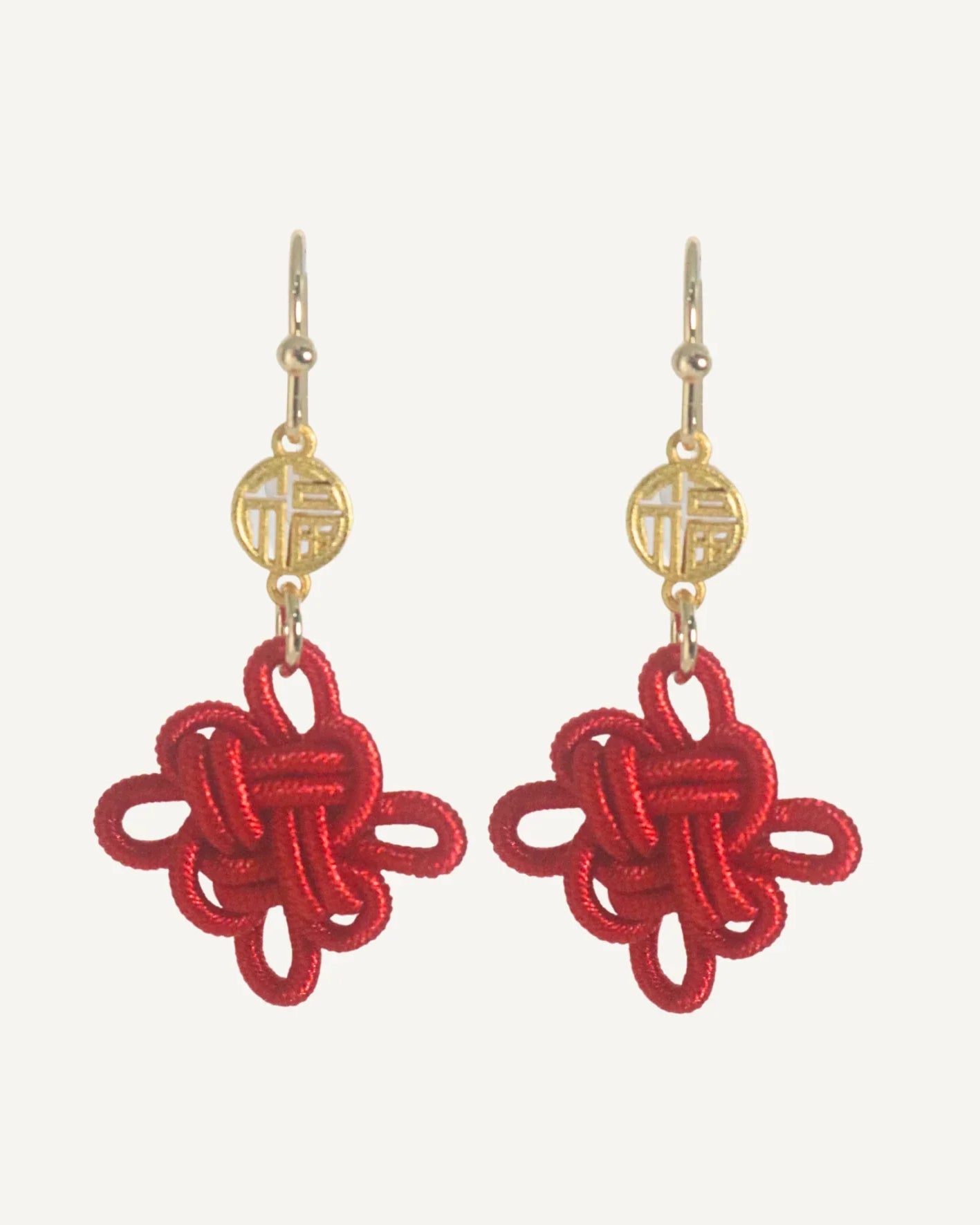 THE ANTECEDANT STORE | E - Blessings Auspicious Knot Earrings S2 (Red)