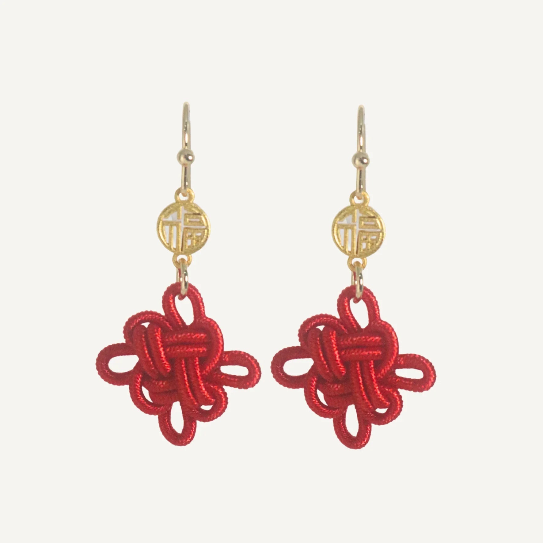 THE ANTECEDANT STORE | E - Blessings Auspicious Knot Earrings S2 (Red)