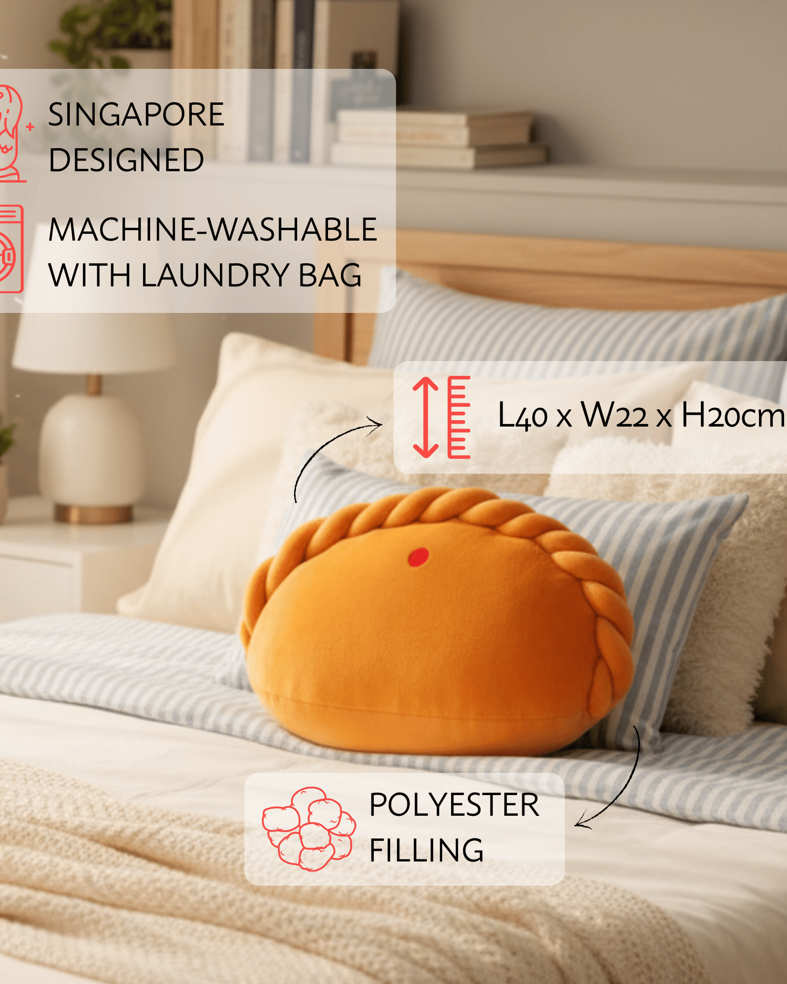 NOM | Curry Puff Cushion