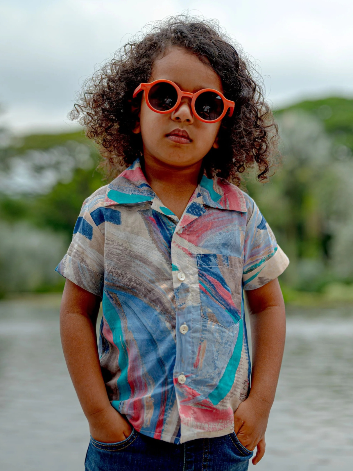 NIMBU | Maldives Kids Unisex Cotton Shirt In Hawaiian Collar