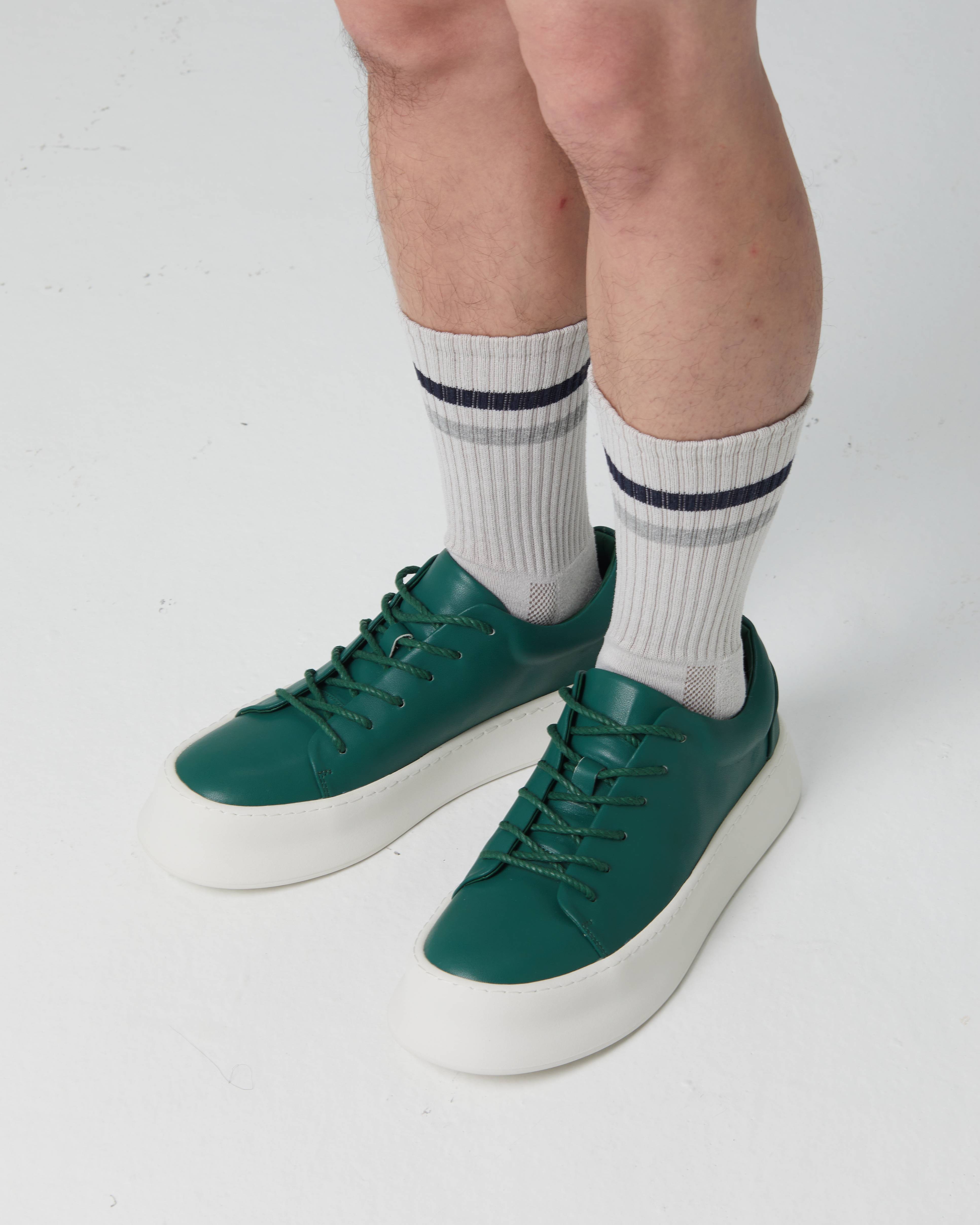 PROJECTWEAR | FALLON Low Cut Faux Leather Sneaker Green