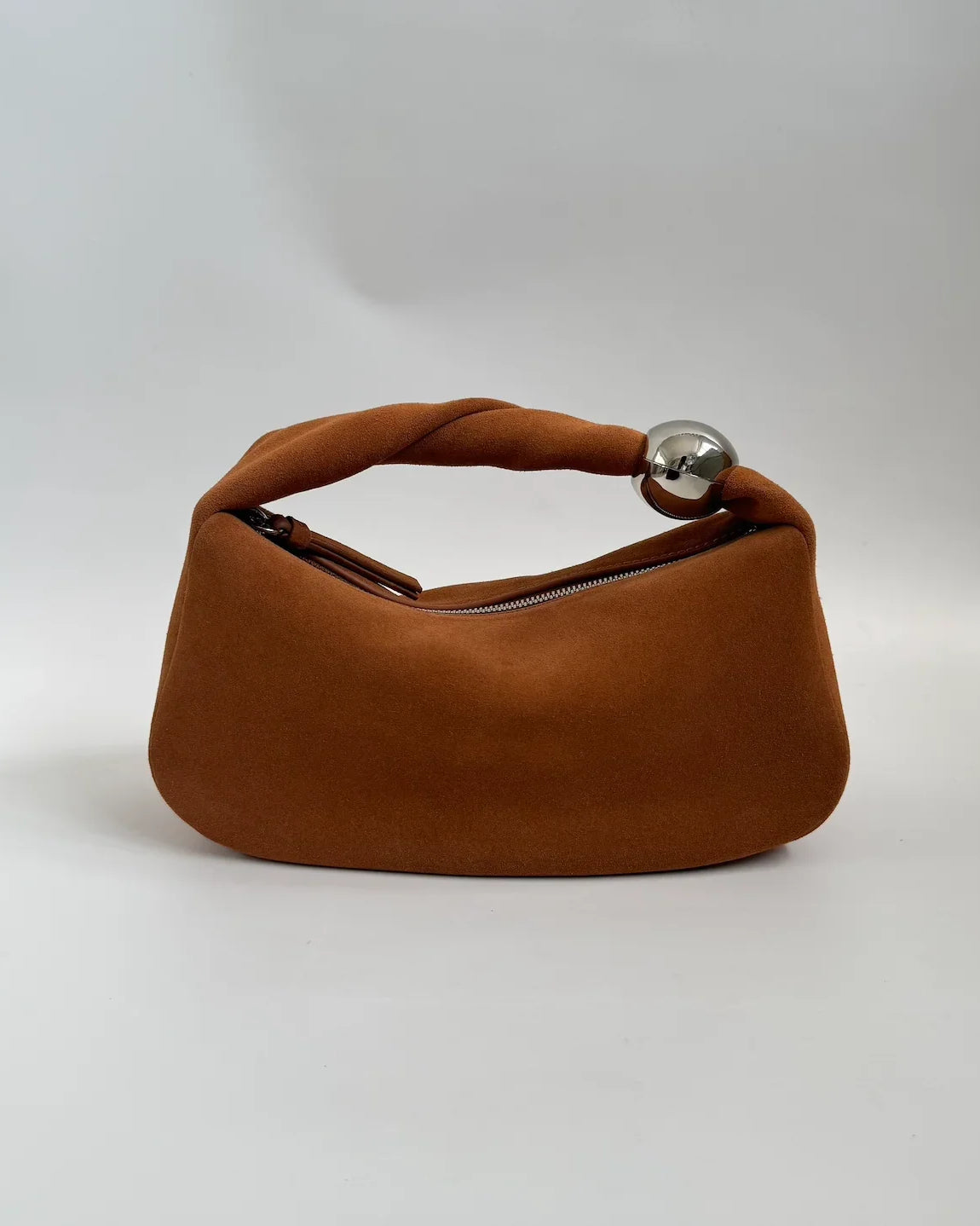 WU HAUS | Orbit Lightweight Suede Tan Sculptural Bag