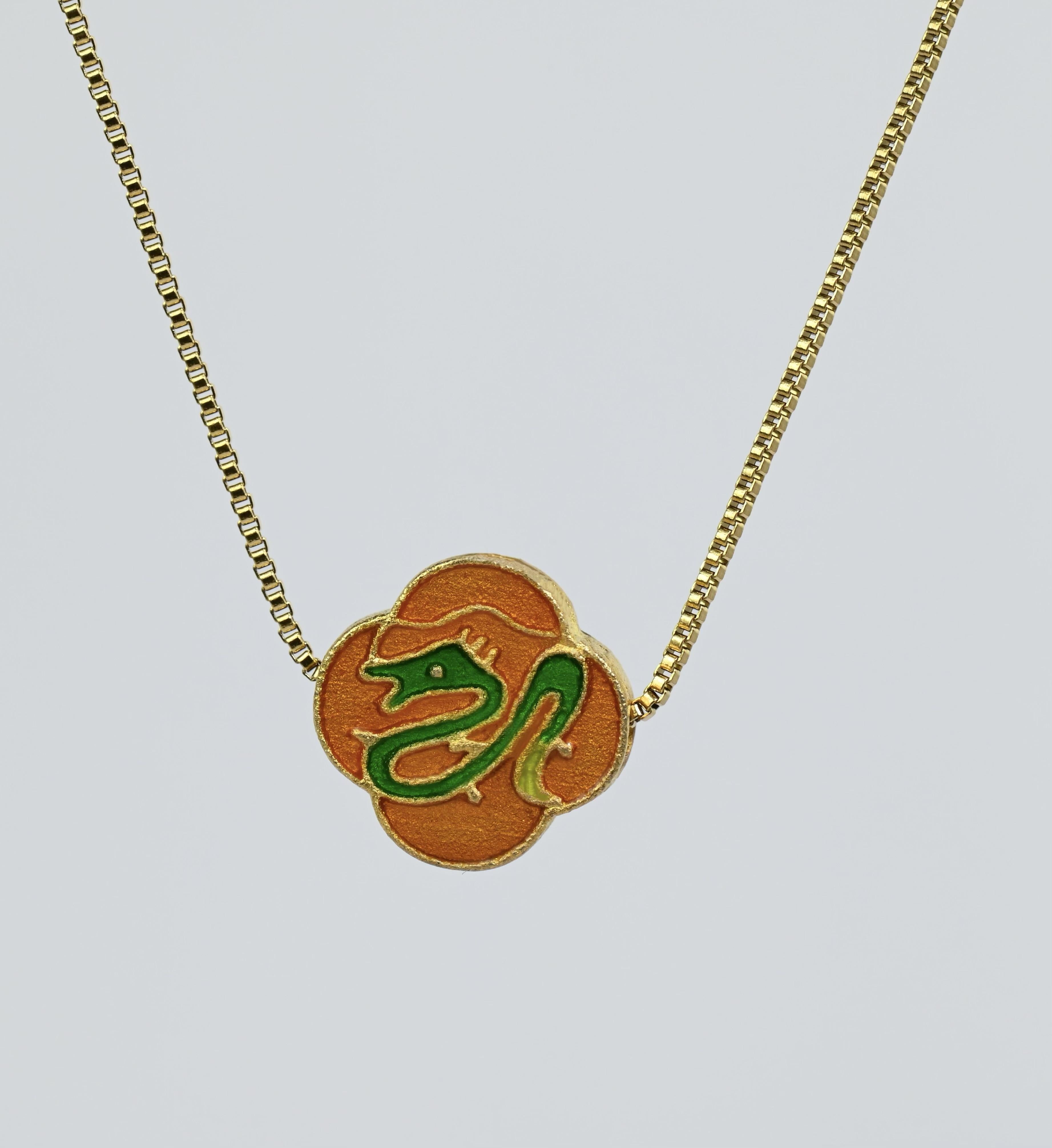 MARILYN TAN JEWELLERY | Lucky Zodiac Gold Chain Pendant Necklace With Enamel Charm