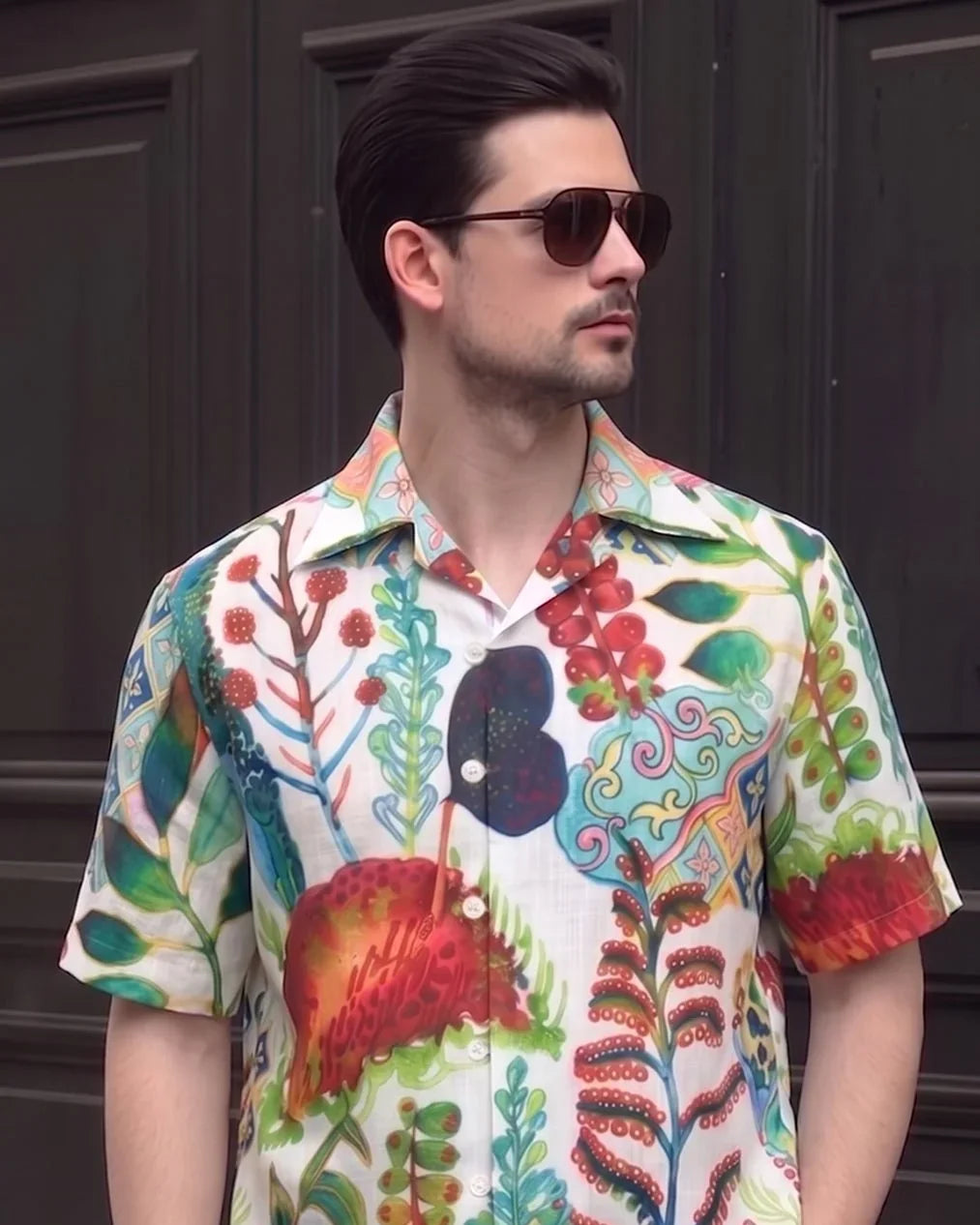 KANZI COLLECTION | Watercolor Botanical Shirt